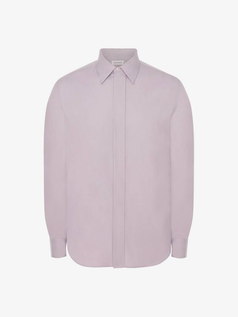 Men's Dropped Shoulder Poplin Shirt in Lilac 1