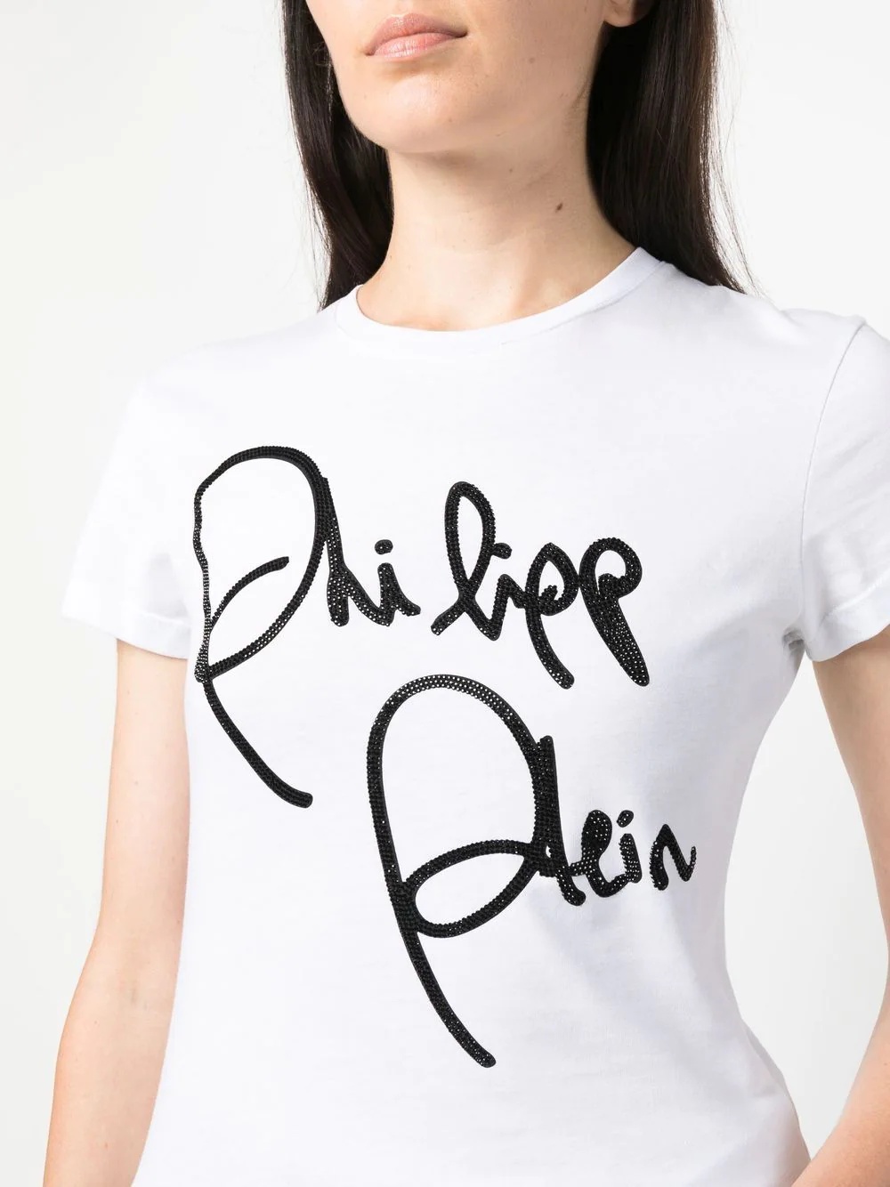logo-print embellished T-shirt - 7