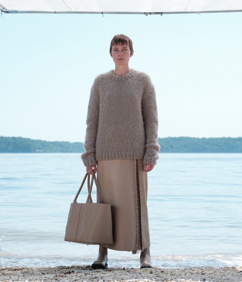 GABRIELA HEARST Lawrence Sweater in Oatmeal Welfat Cashmere outlook