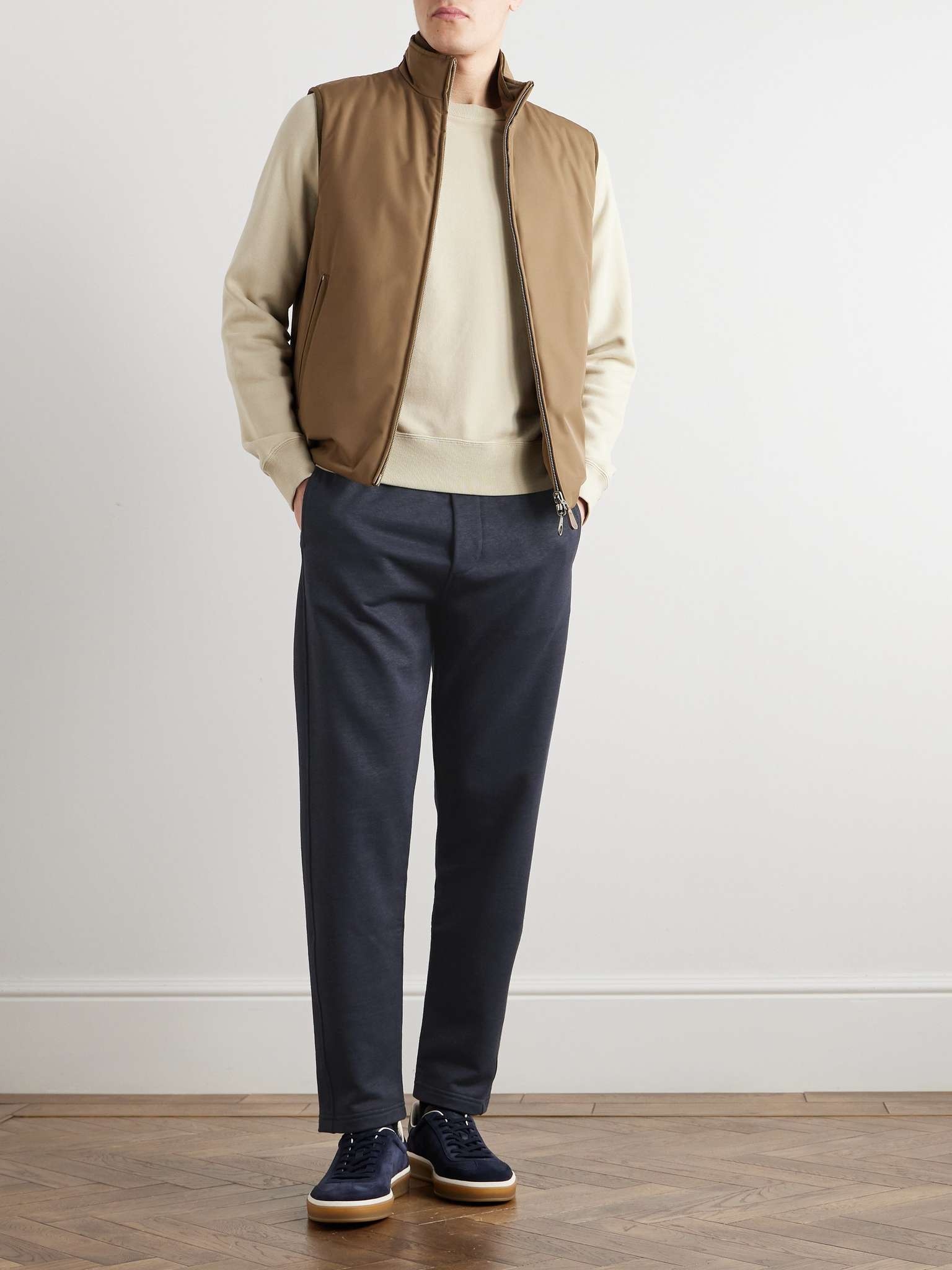 Kawaguchi Slim-Fit Straight-Leg Cotton, Linen and Cashmere-Blend Sweatpants - 2