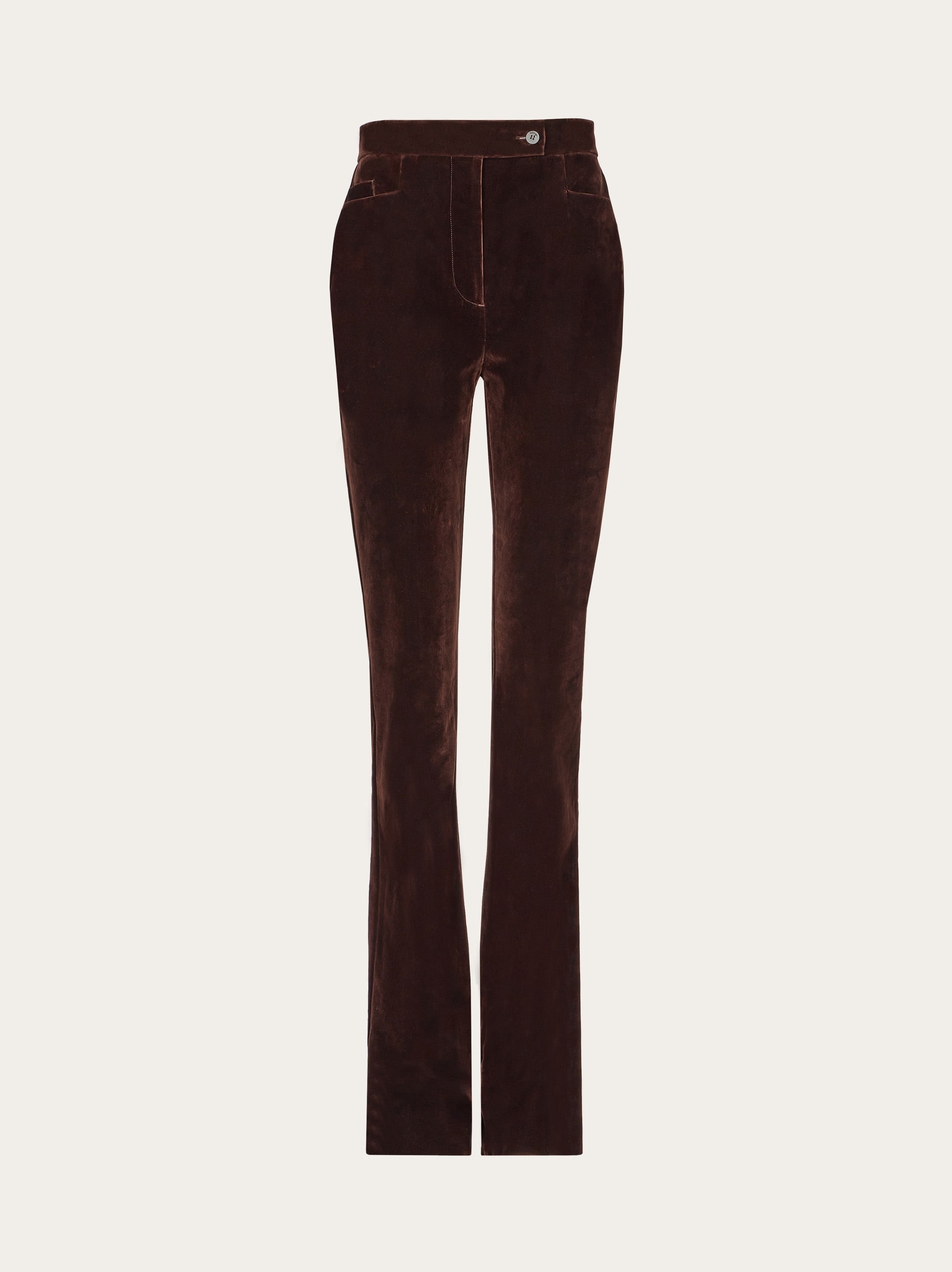 Flock velvet trouser - 1