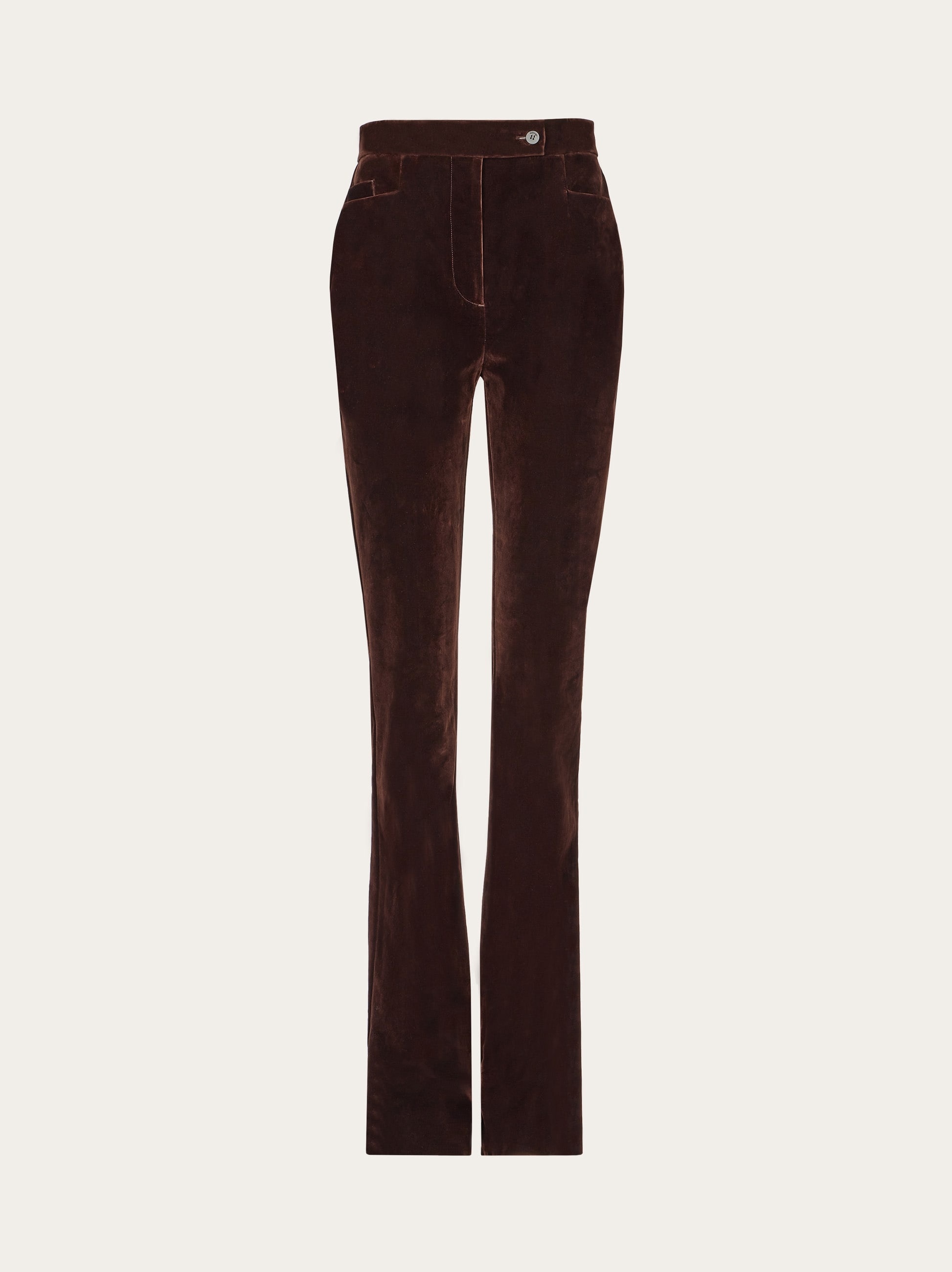 Flock velvet trouser - 1