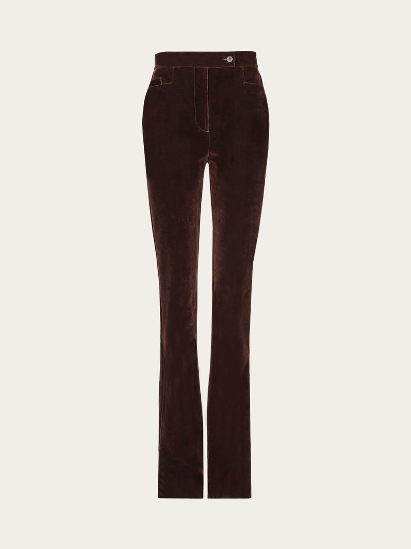 Flock velvet trouser - 1