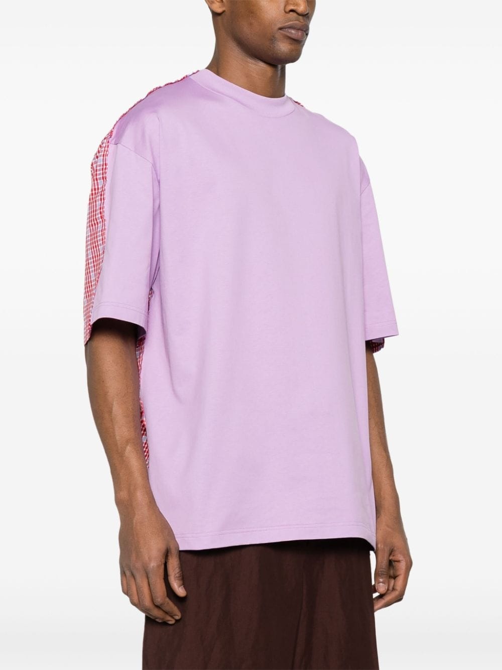 contrasting-panel T-shirt - 4