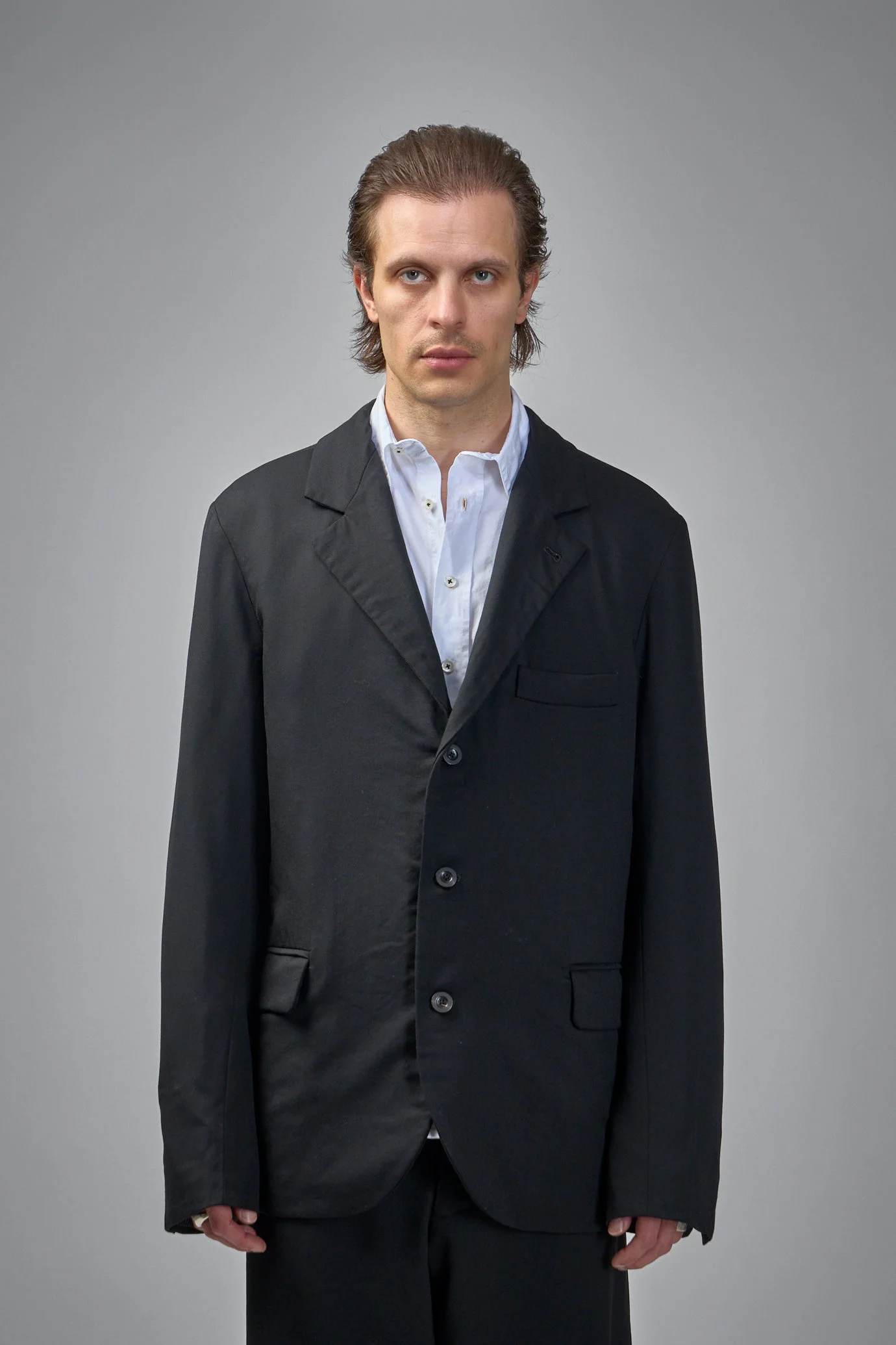 3-button Single-breasted Peak-lapel, Hand Pad-stitched Jacket - 1