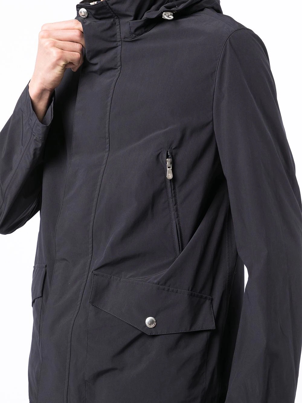 long-sleeve hooded rain jacket - 5