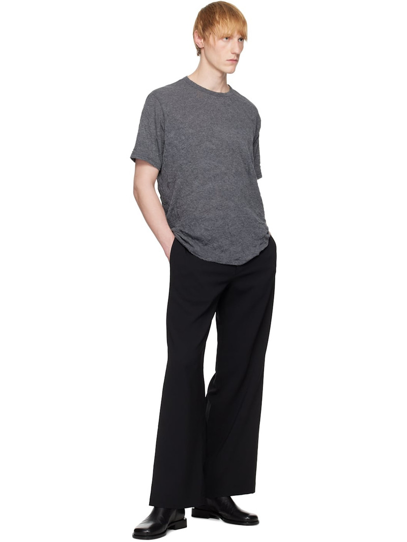 N.Hoolywood Black Wide Trousers outlook