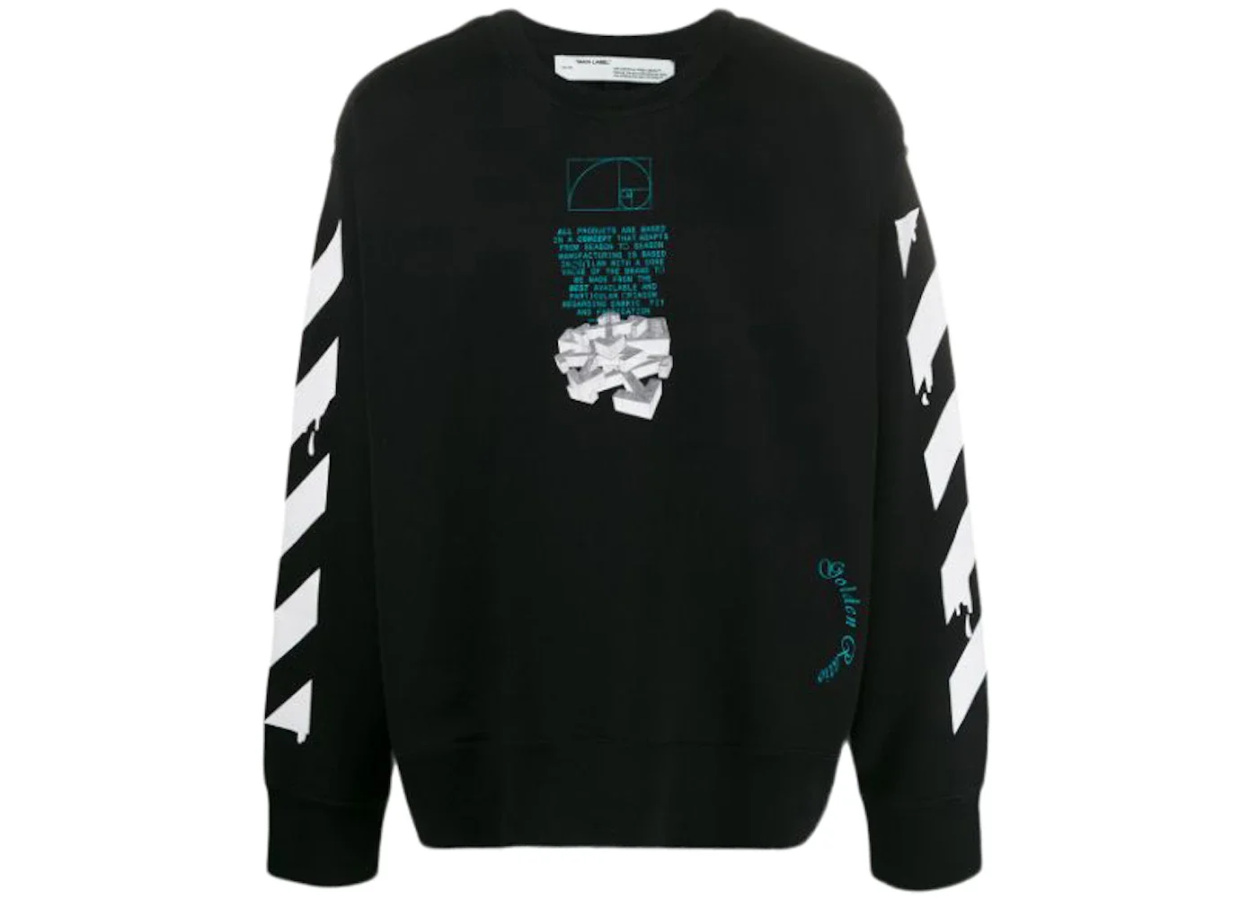 OFF-WHITE Dripping Arrows Incompiuto Sweatshirt Black - 1