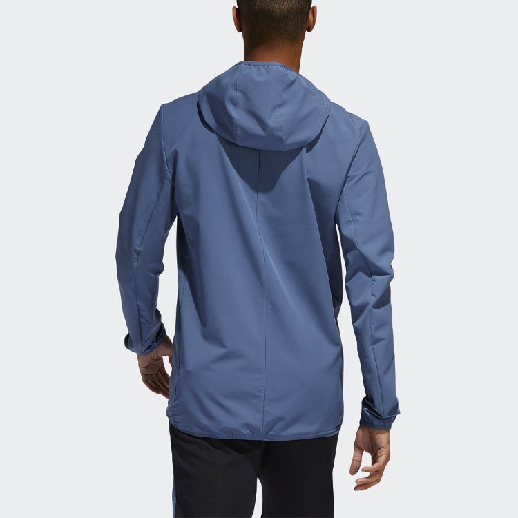 adidas Running Sports Hooded Jacket Blue DQ2539 - 4