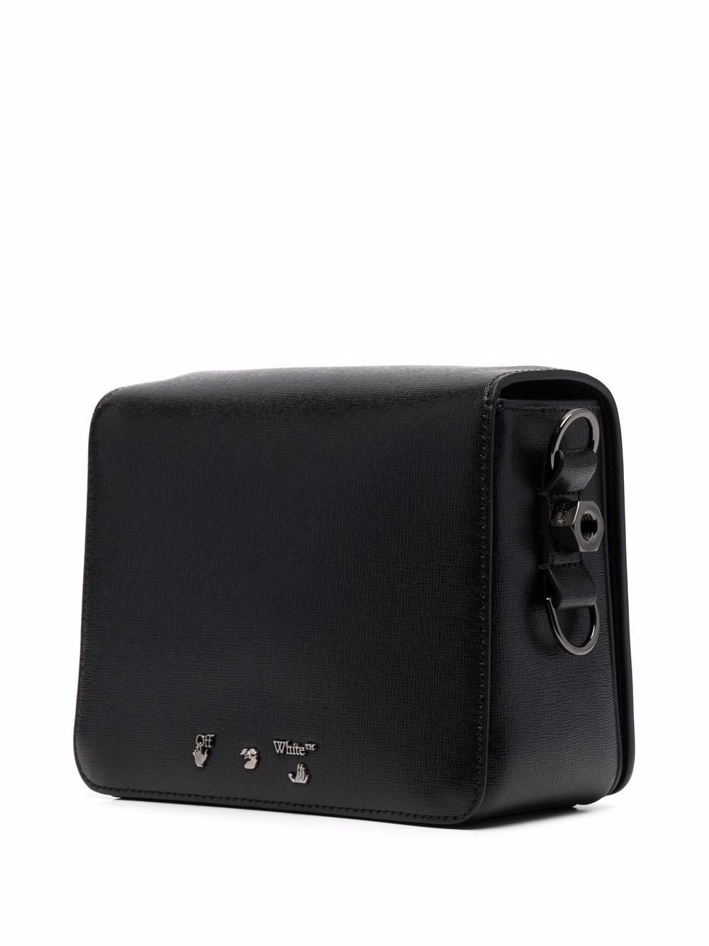 Diag-stripe leather shoulder bag - 4
