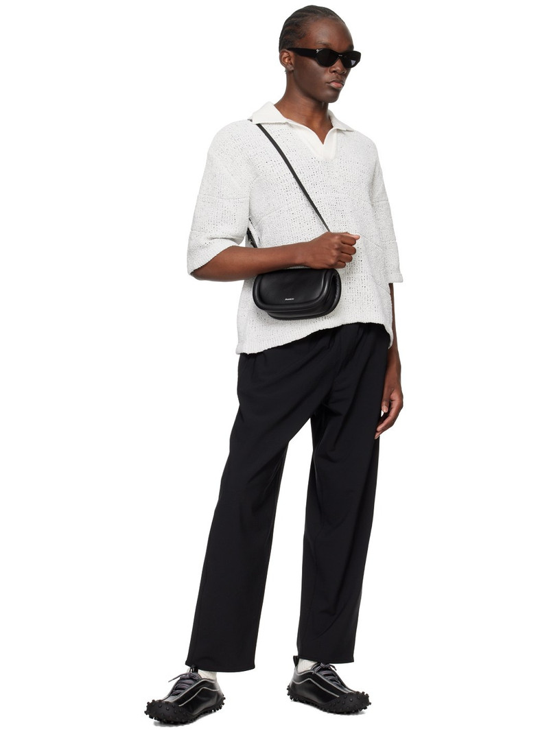 SUNNEI Gray Open Spread Collar Polo outlook