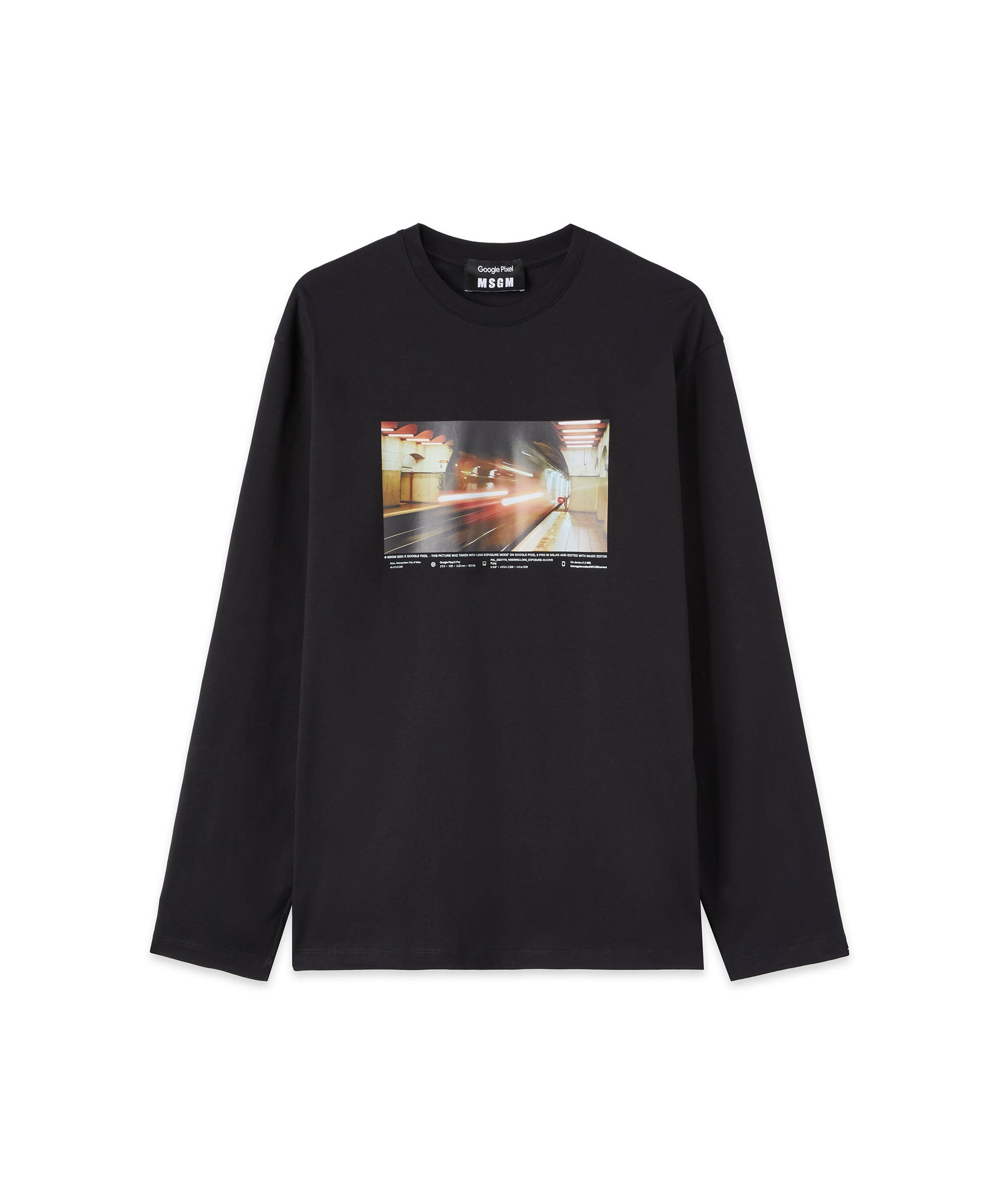 MSGM x Google Pixel "Night Metro" print T-shirt - 1