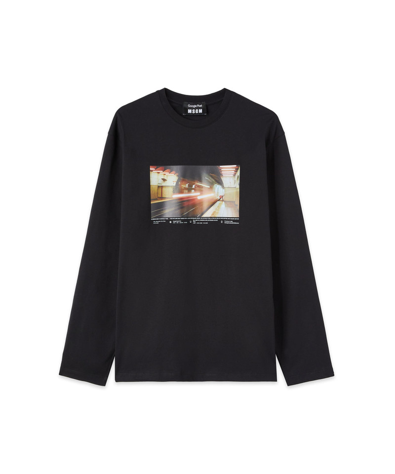 MSGM x Google Pixel "Night Metro" print T-shirt 1