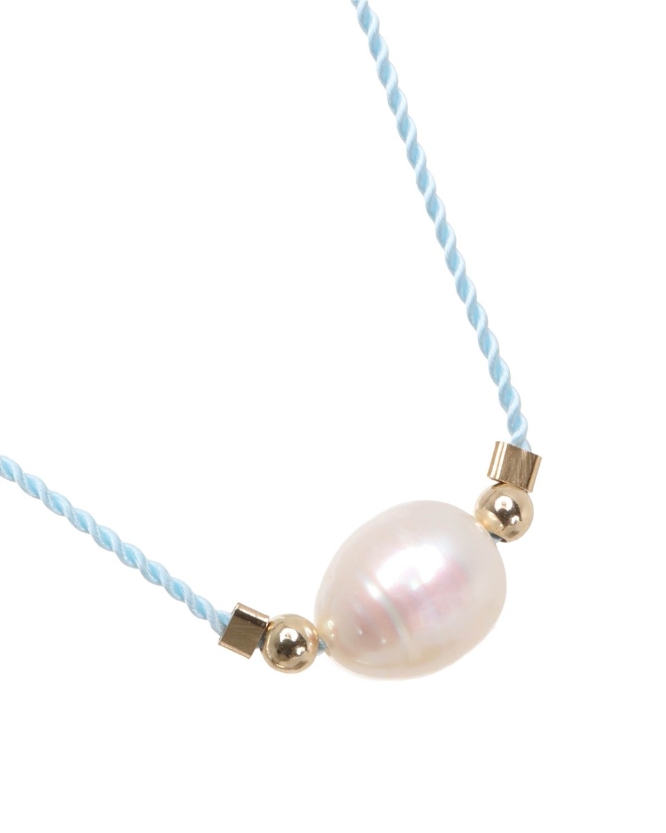 SIGNET PEARL CORD NECKLACE - 3