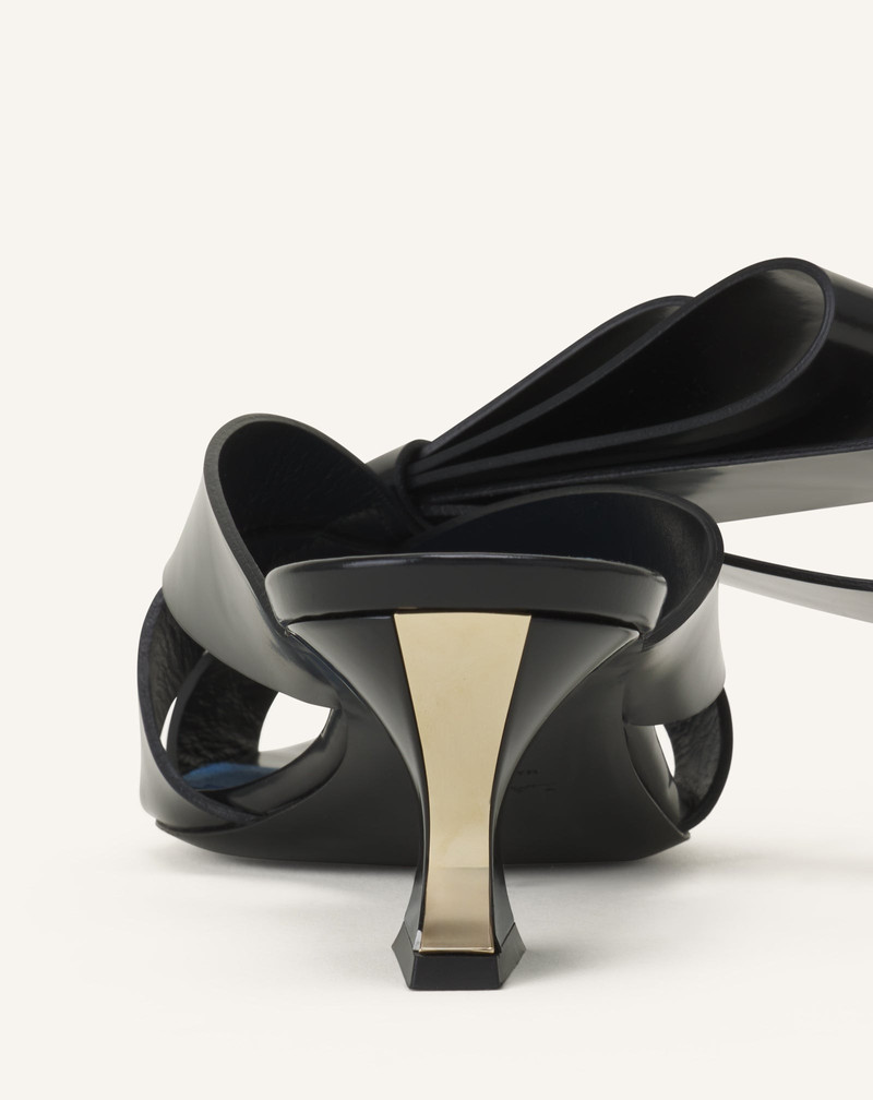 CADEAU LEATHER MULES WITH HEEL 7