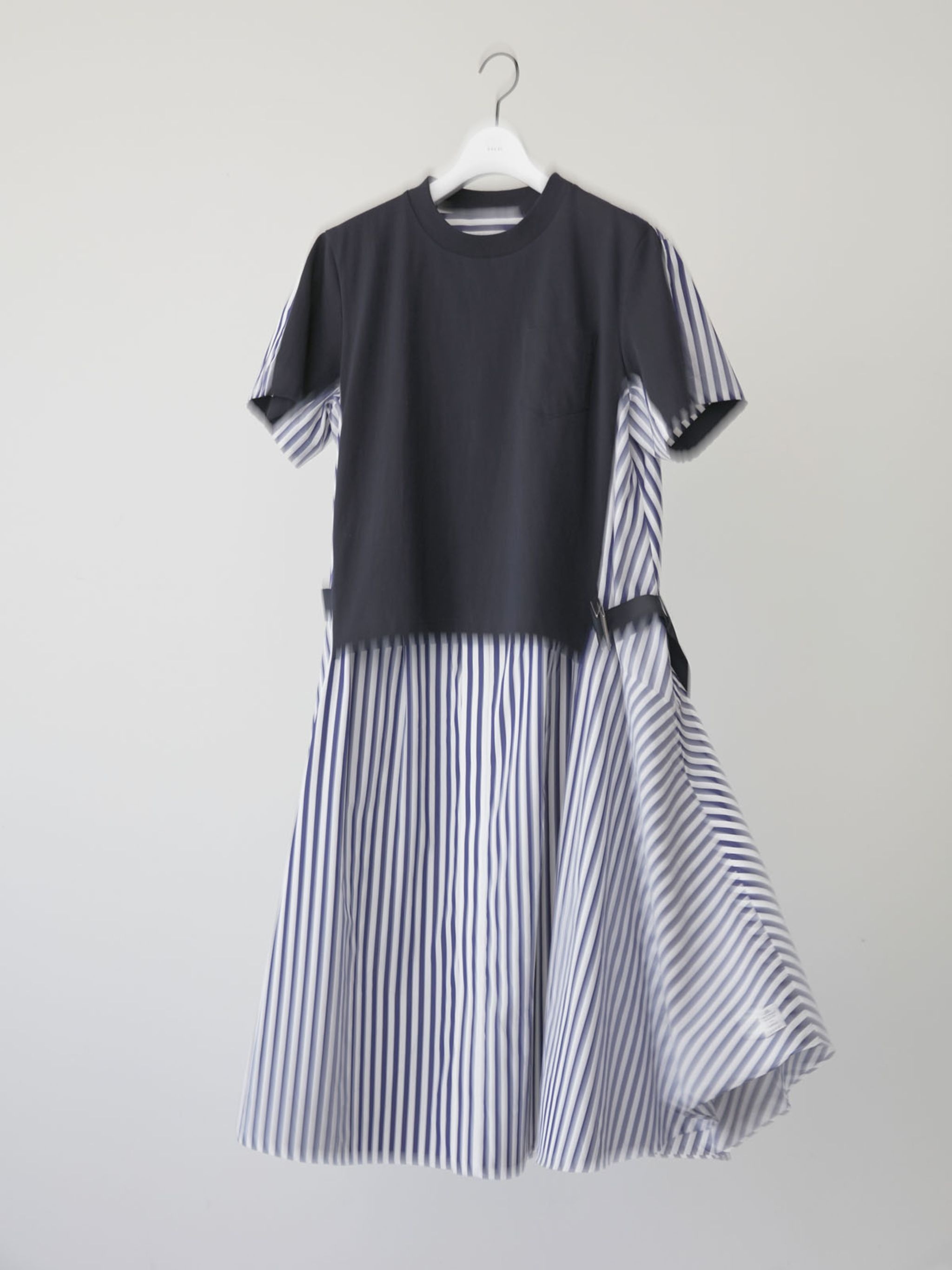 Thomas Mason Cotton Poplin x Cotton Jersey Dress - 1