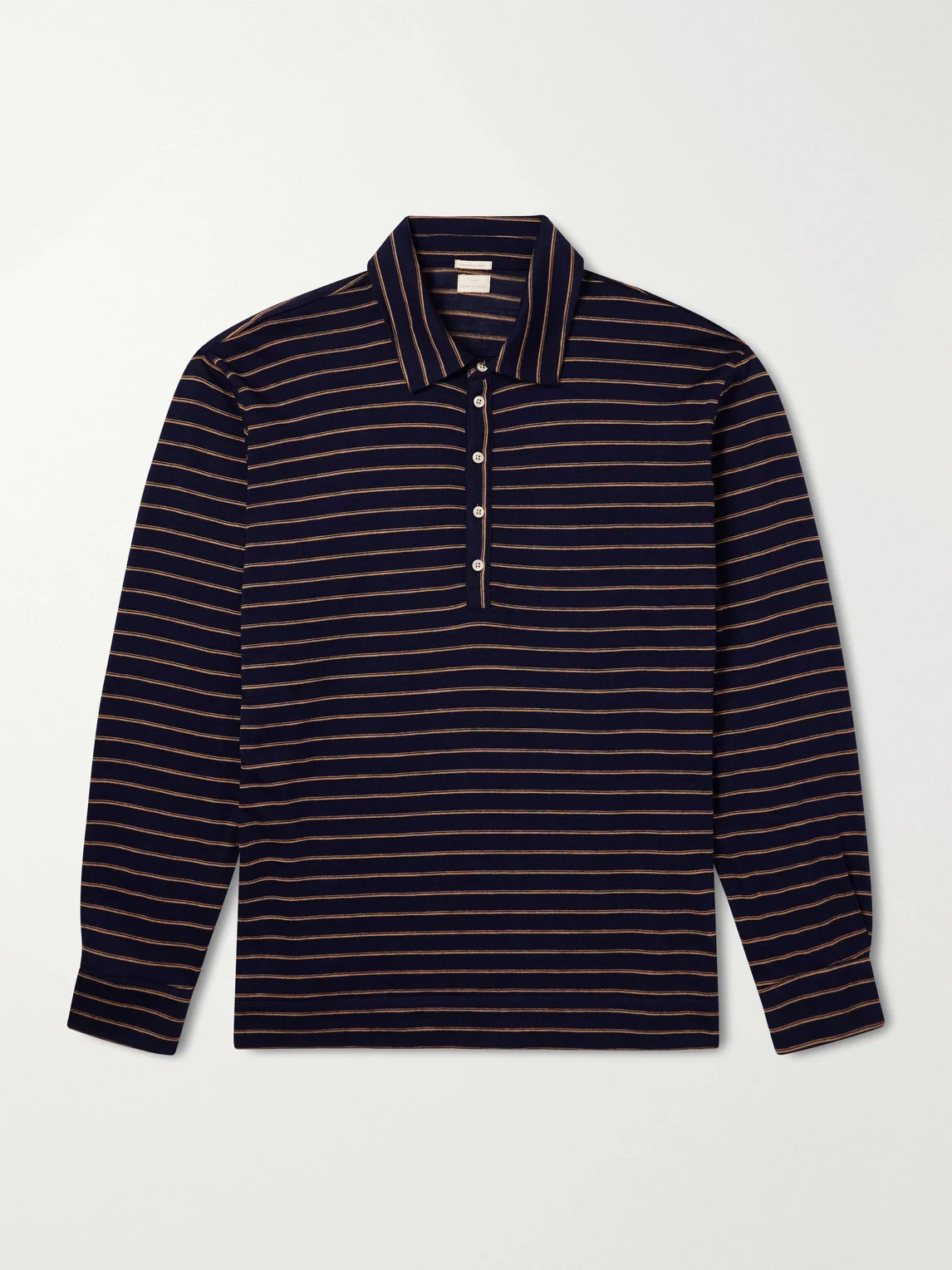Raya Striped Cotton-Jersey Polo Shirt - 1
