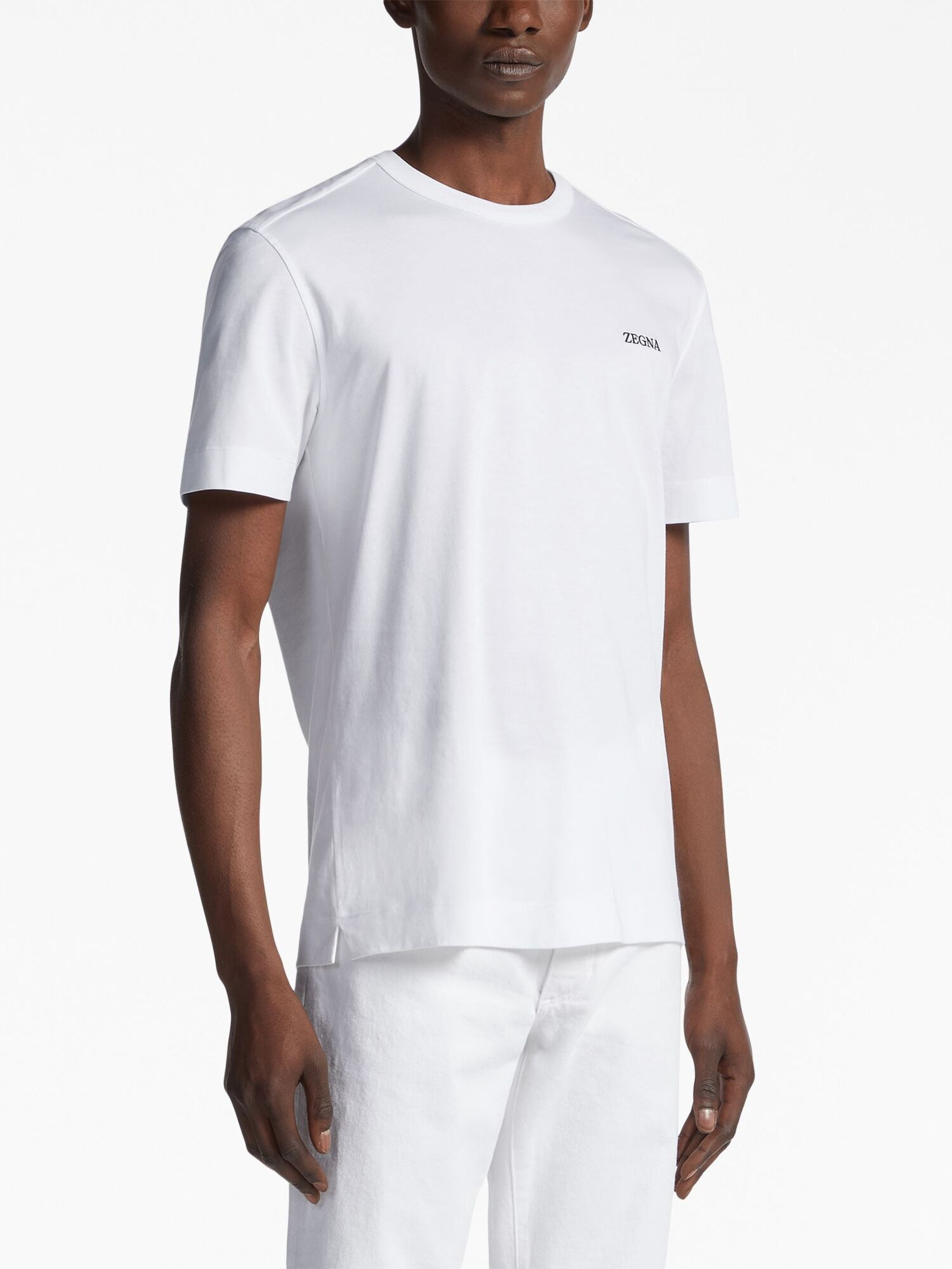 Zegna Logo-embroidered Cotton T-shirt - 4