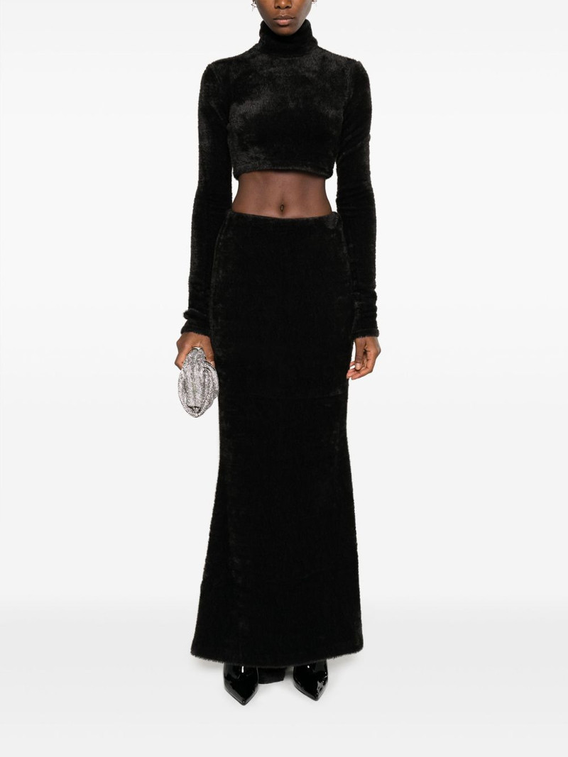 THE ANDAMANE faux-shearling maxi skirt outlook