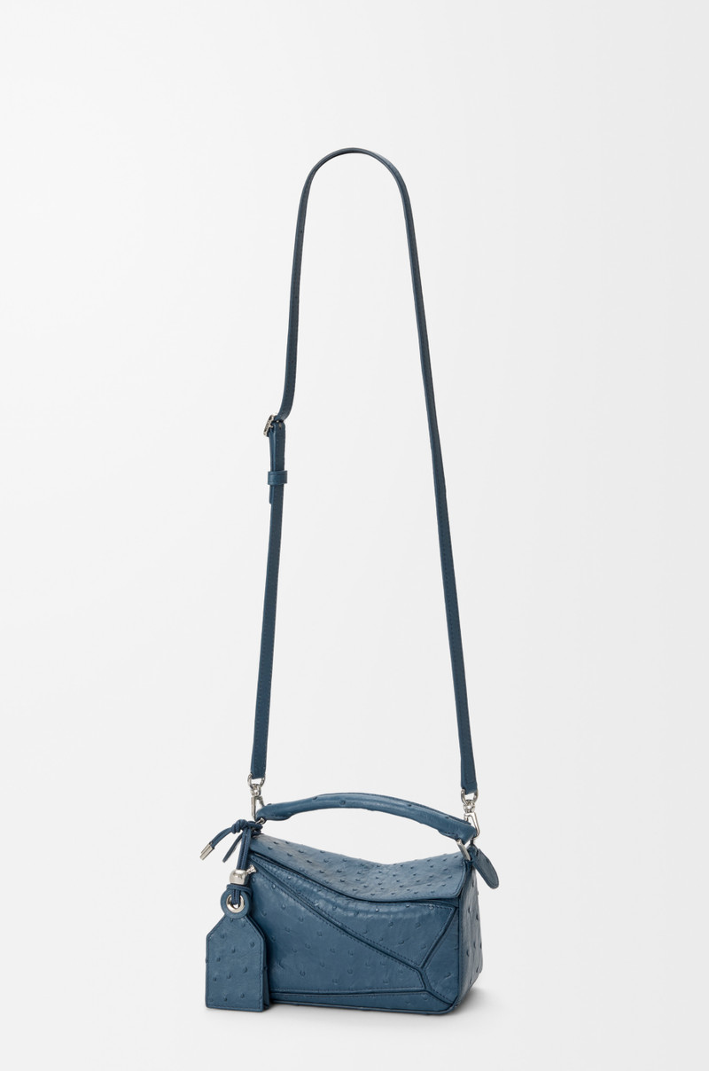 Mini Featherlight Puzzle bag in ostrich 7