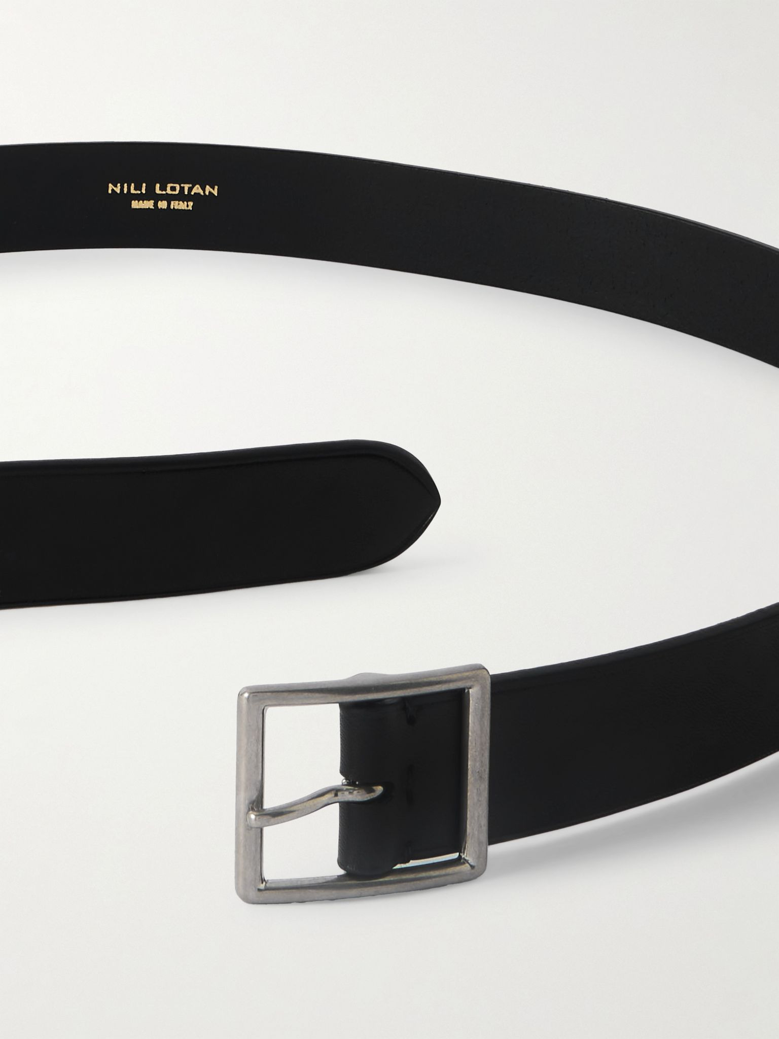 Frans 3cm Leather Belt Black - 3