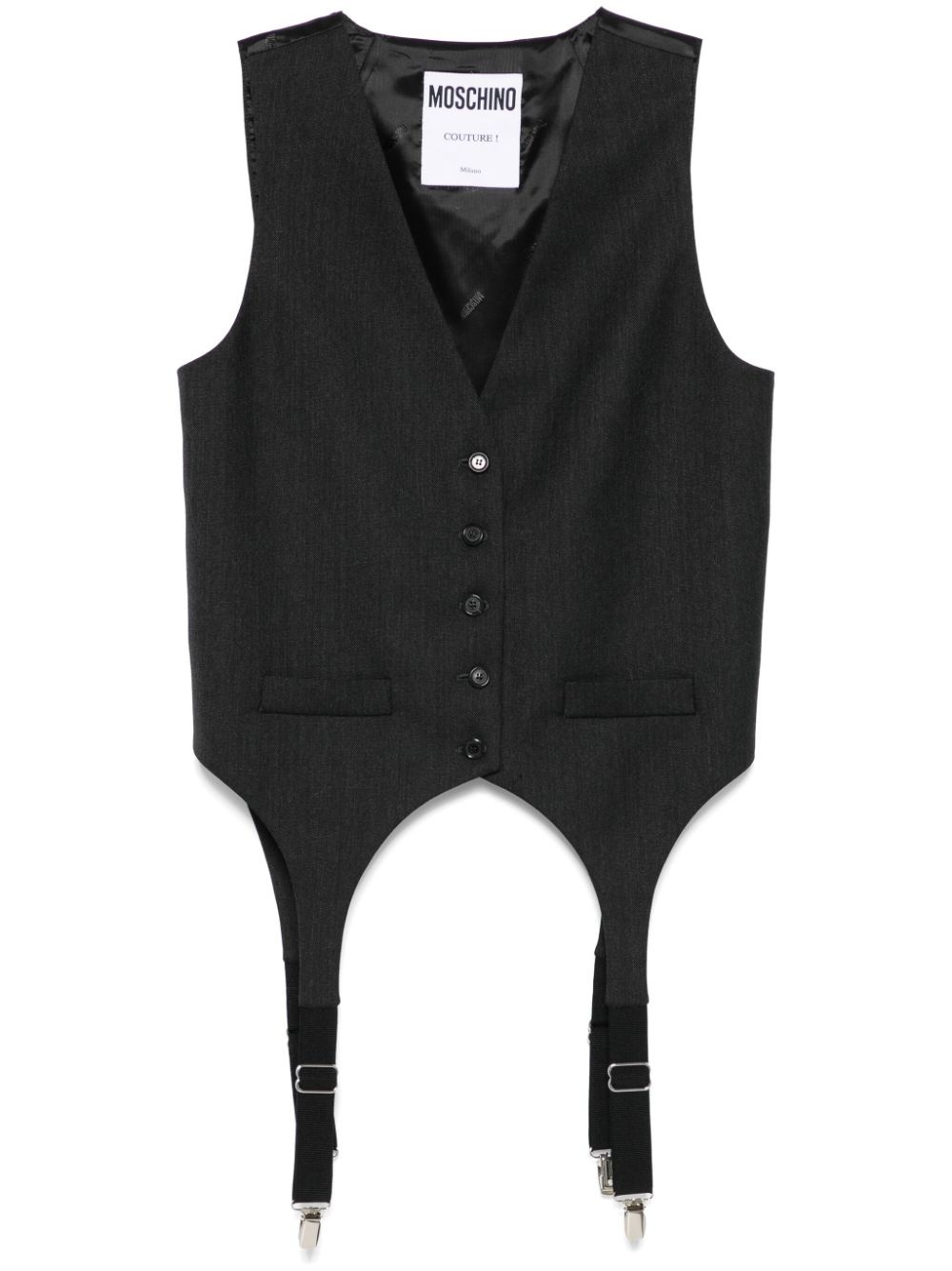 ベスト・ジレ Moschino Virgin Wool Vest Moschino virgin wool waistcoat | REVERSIBLE
