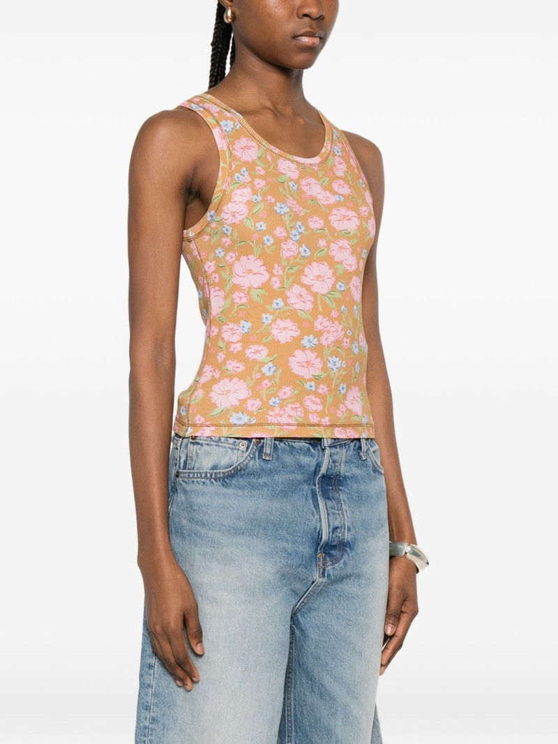 floral print ribbed top 3