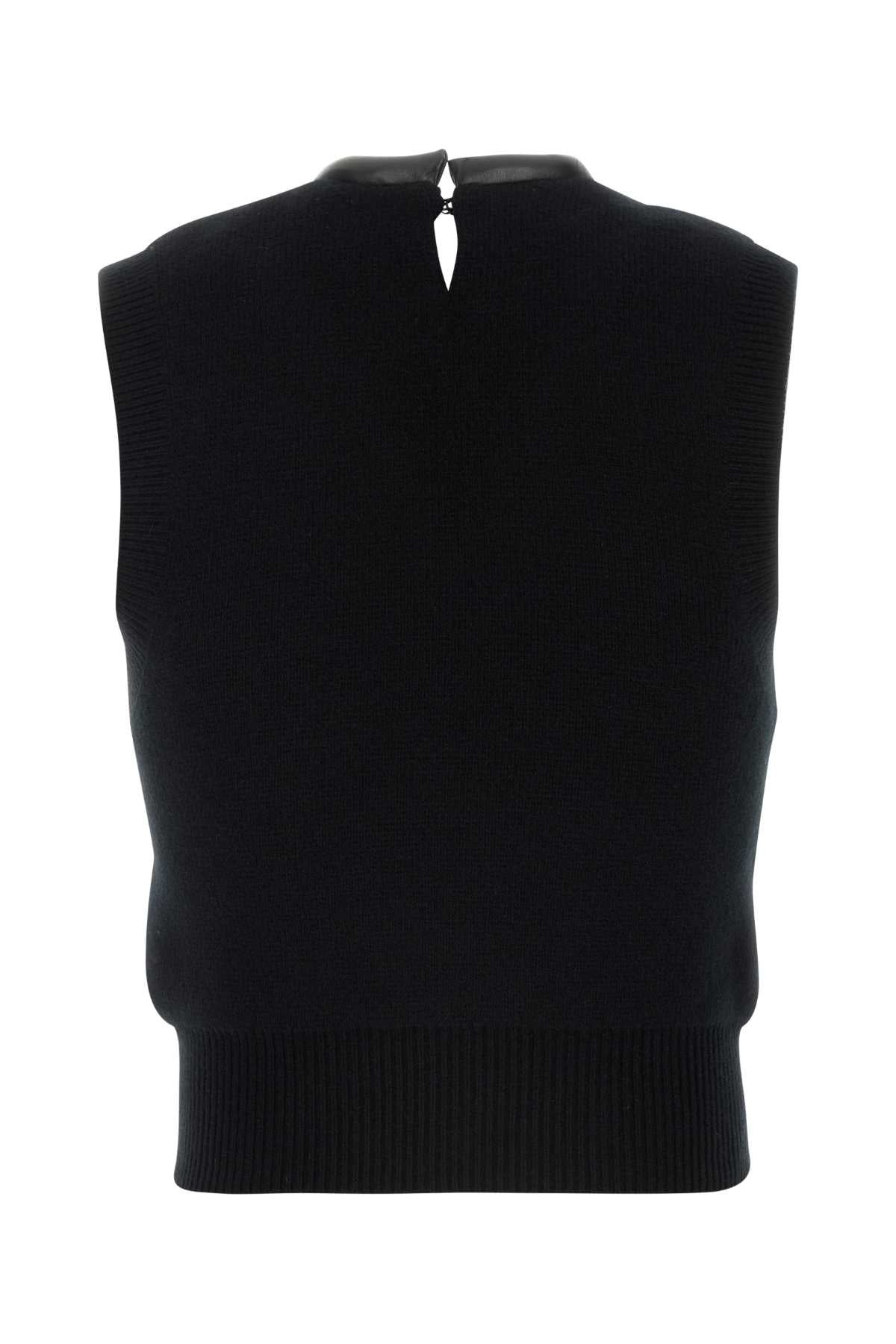 Alexander Wang Women Black Stretch Wool Blend Vest - 2