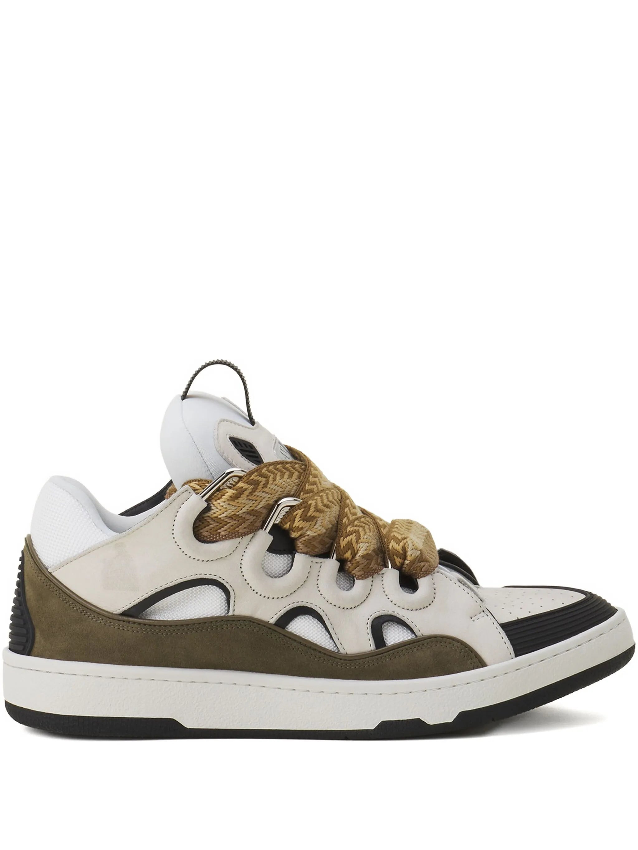 Lanvin Curb Braided-lace Sneakers - 1