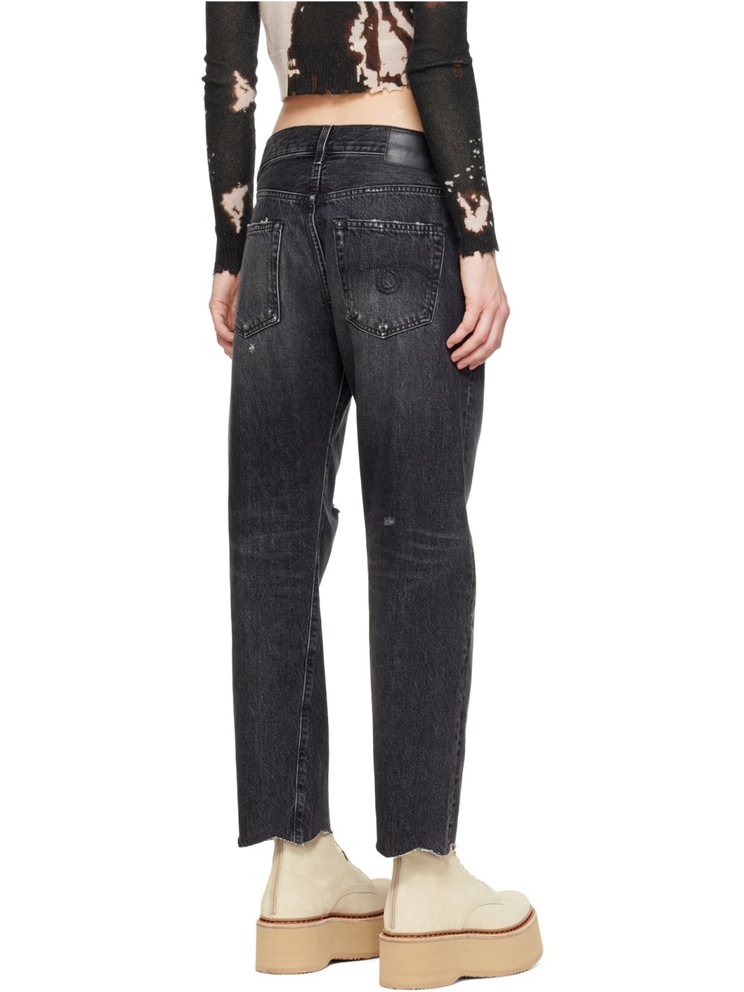 Black Classic Boyfriend Jeans - 3