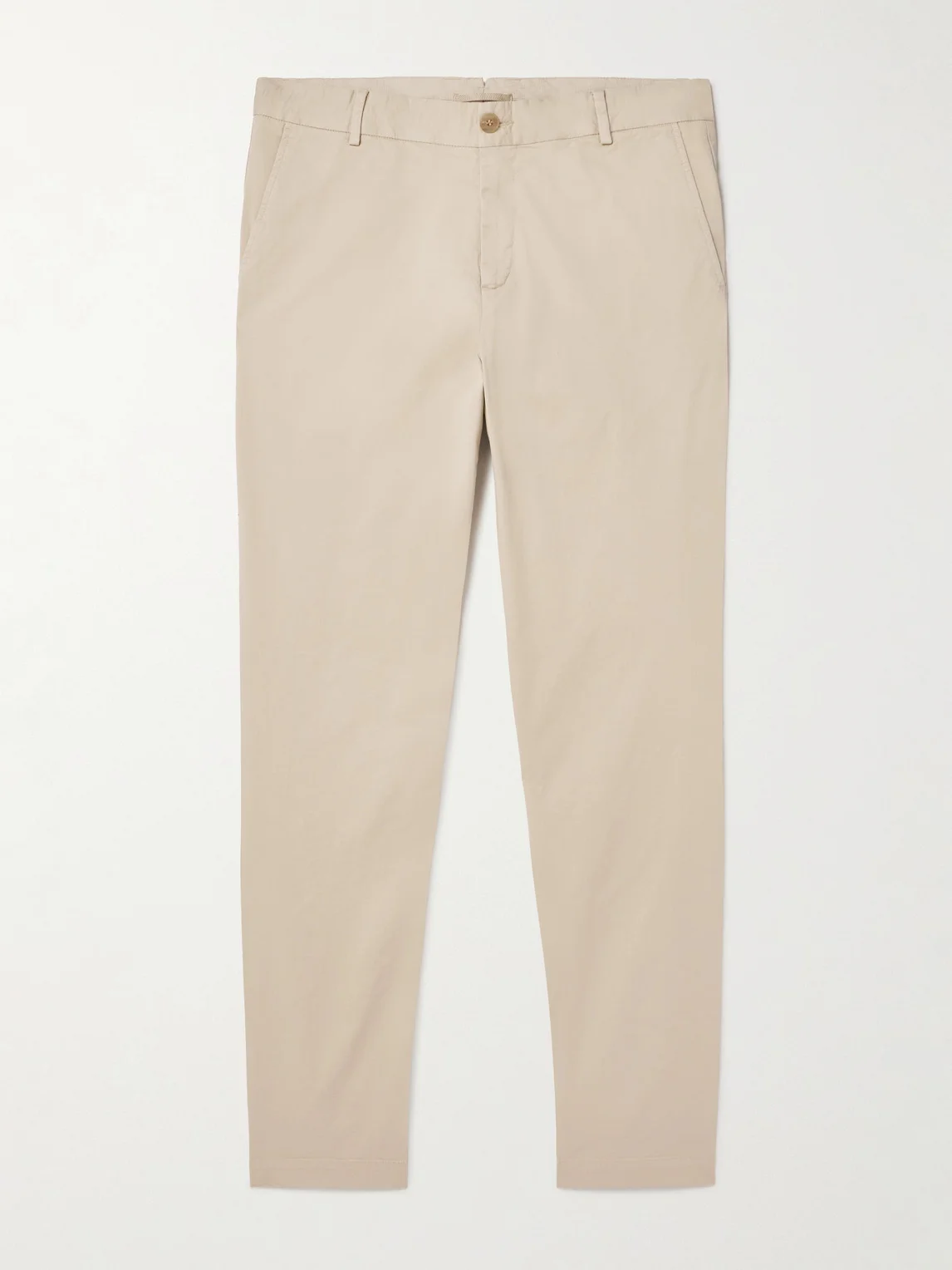 Straight-Leg Garment-Dyed Cotton-Blend Twill Chinos - 1