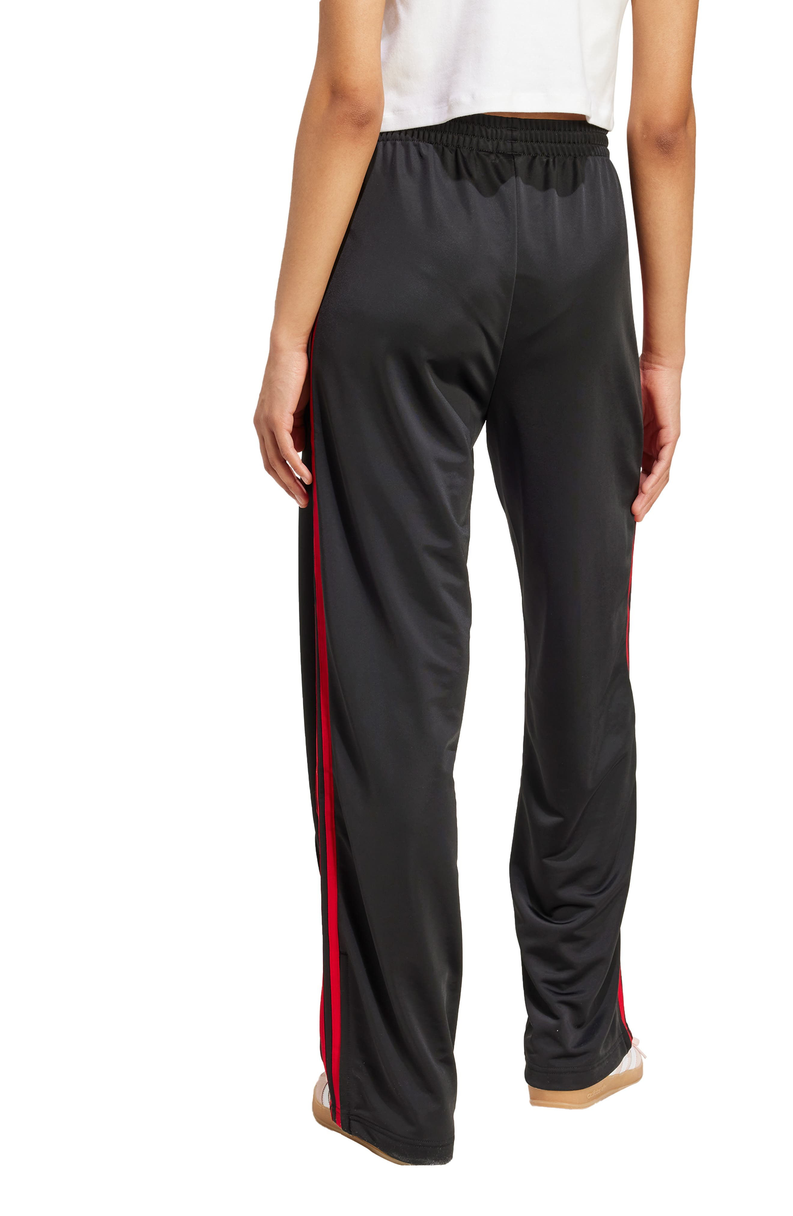 adidas Firebird Recycled Polyester Track Pants in Black/Better Scarlet at Nordstrom - 2