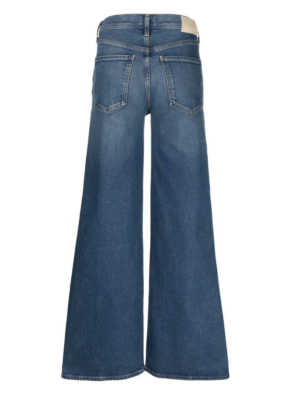 Loli logo-patch wide-leg jeans - 2
