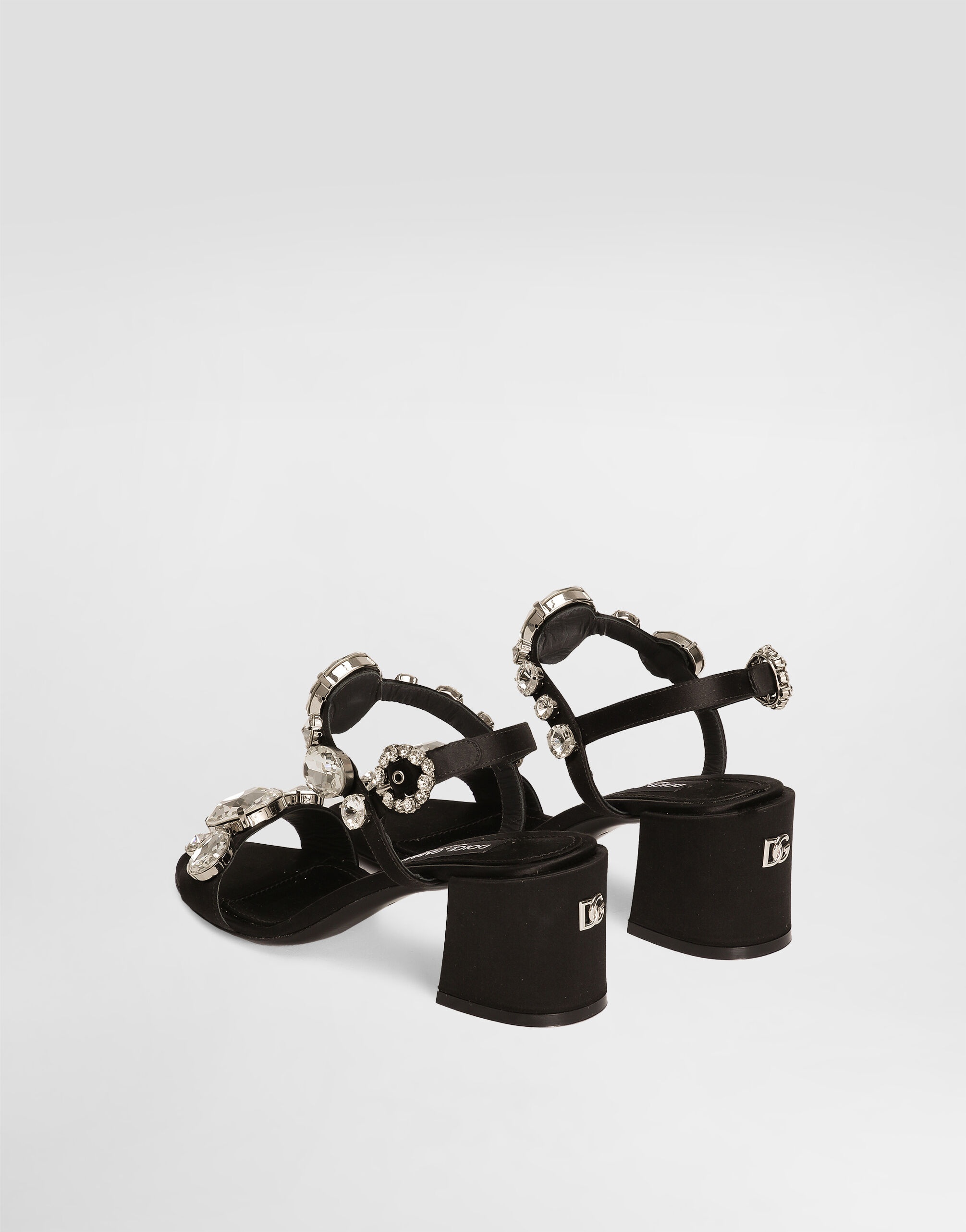 Satin sandals with gemstone embellishment - 3