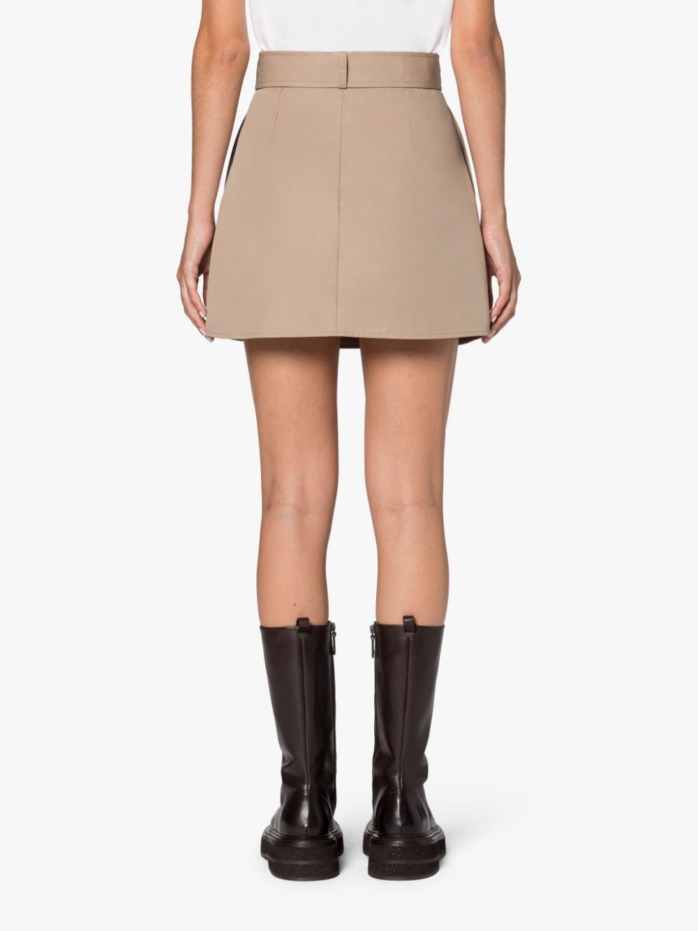 CORBY SAND GABARDINE COTTON SKIRT - 4