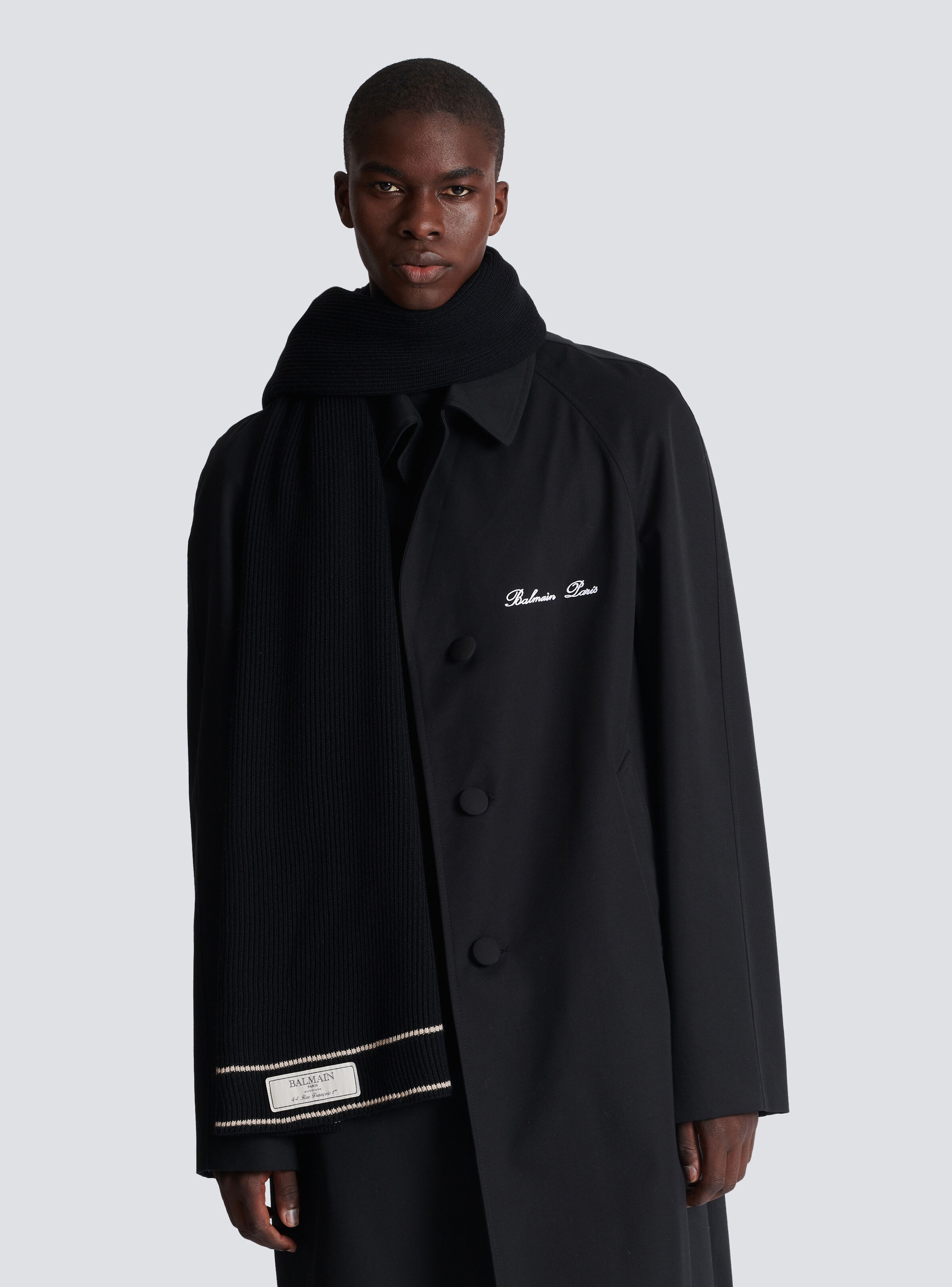 Balmain label scarf - 2