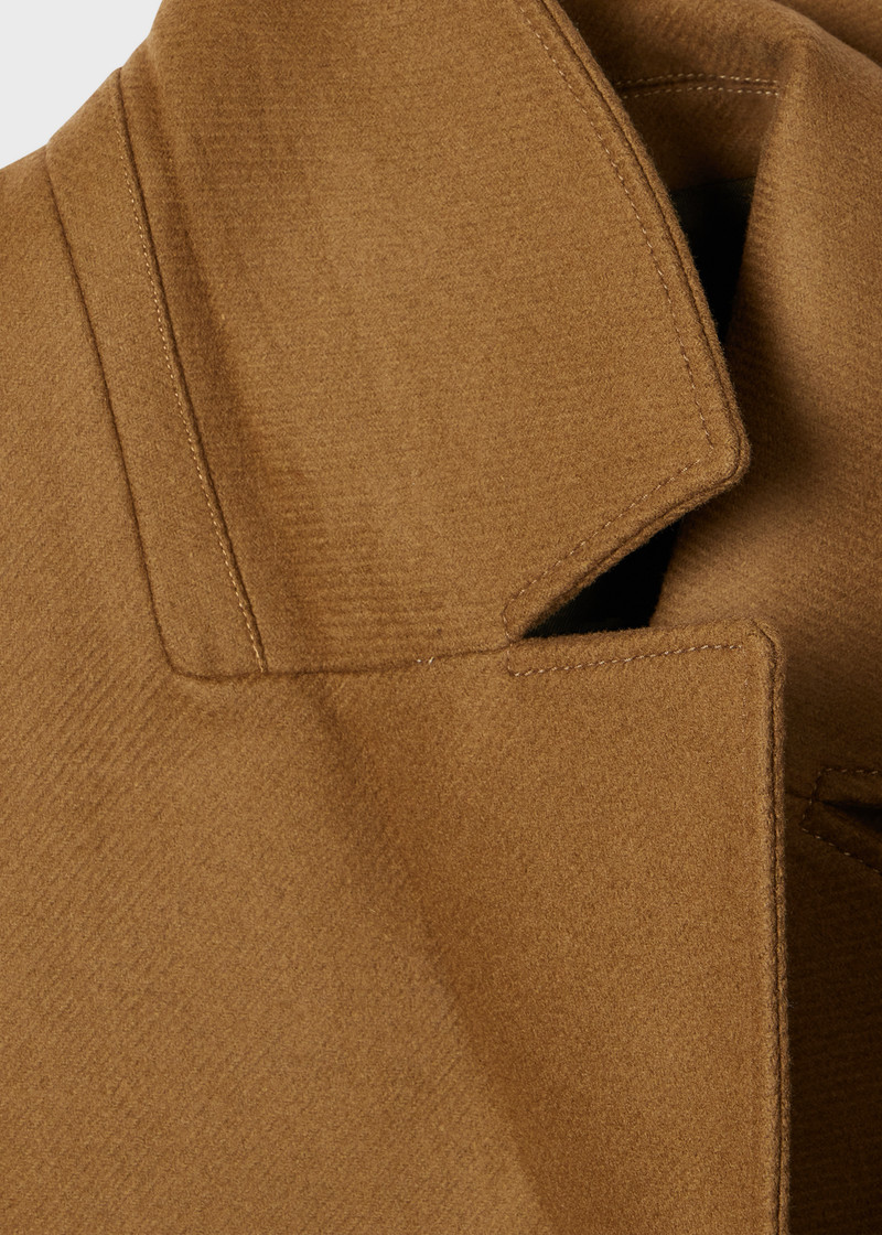 Paul Smith Women's Brown Wool-Cashmere Blend Pea Coat outlook