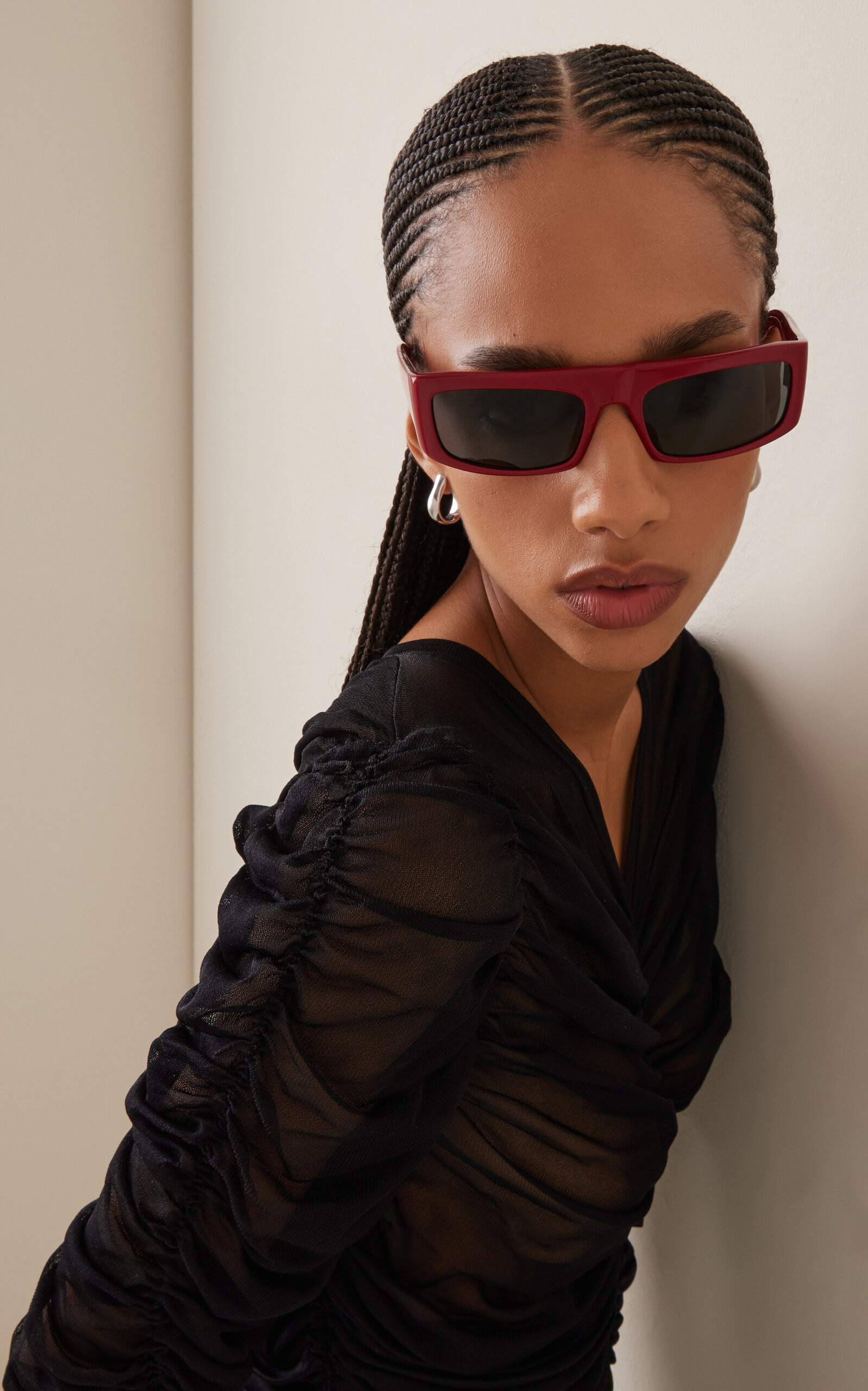 x Oliver Peoples 1979C Square-Frame Acetate Sunglasses red - 3