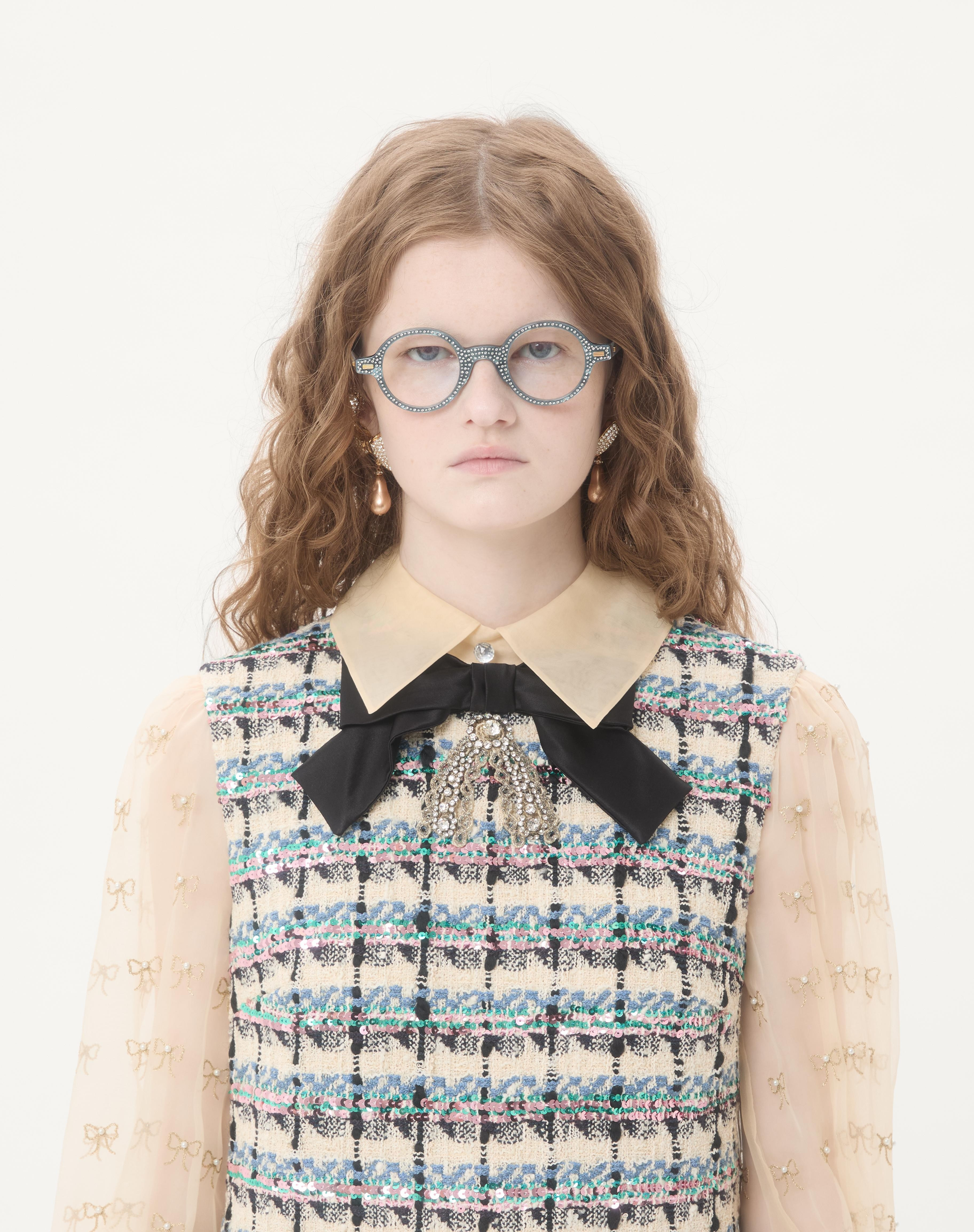 TWEED PAILLETTES EMBROIDERED SHORT DRESS - 4