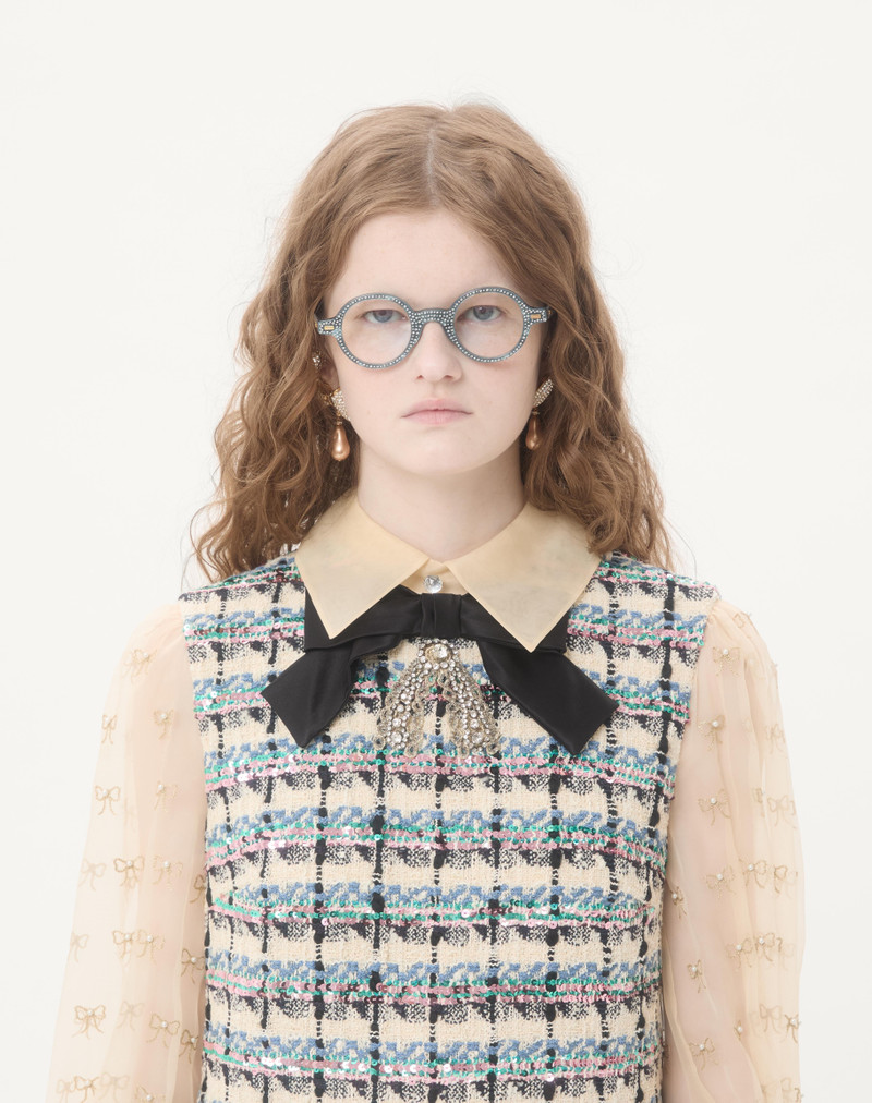 TWEED PAILLETTES EMBROIDERED SHORT DRESS 4