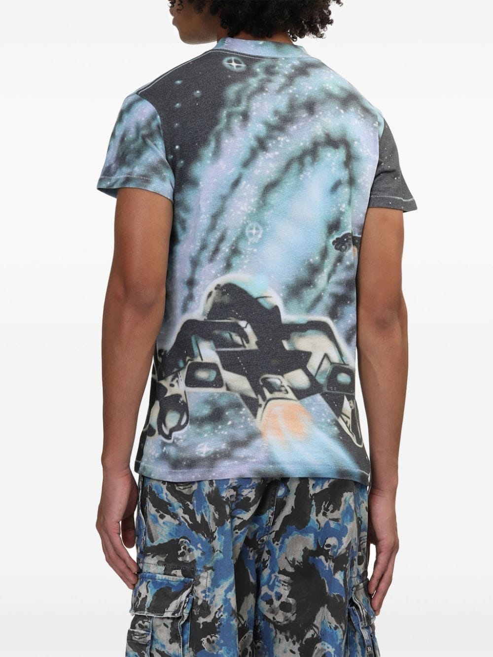 space-print t-shirt - 4