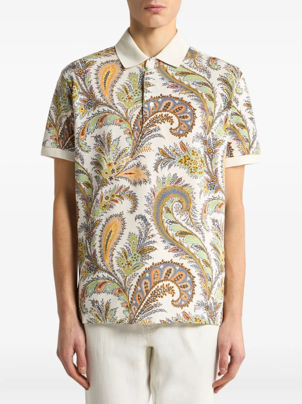 Etro Men Paisley Print Polo - 2