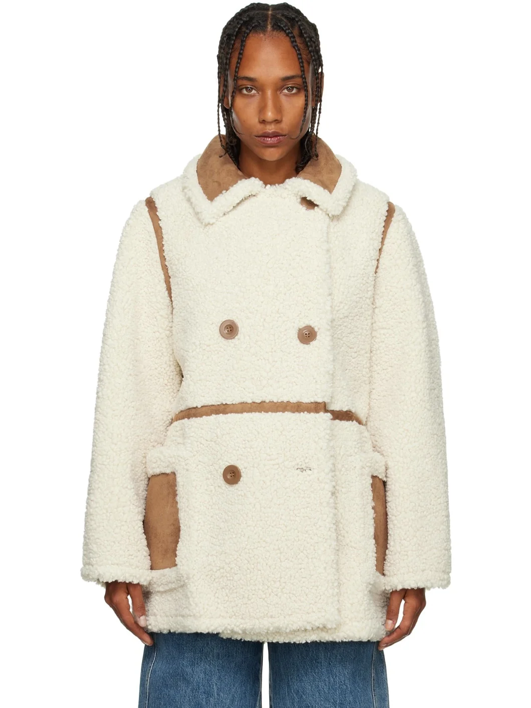 Off-White Chloe Faux-Shearling Jacket - 1