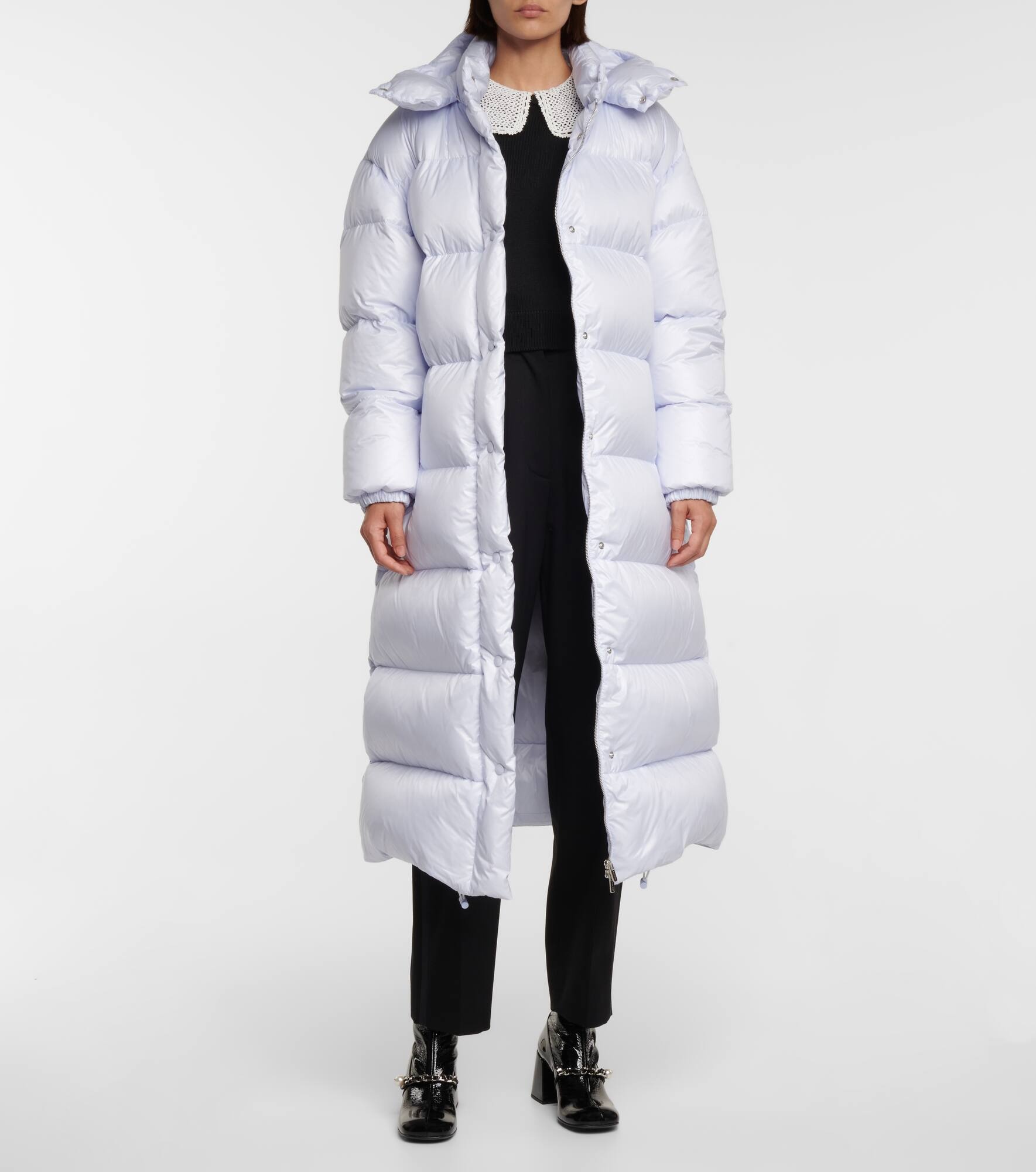 Quilted nylon down coat - 2