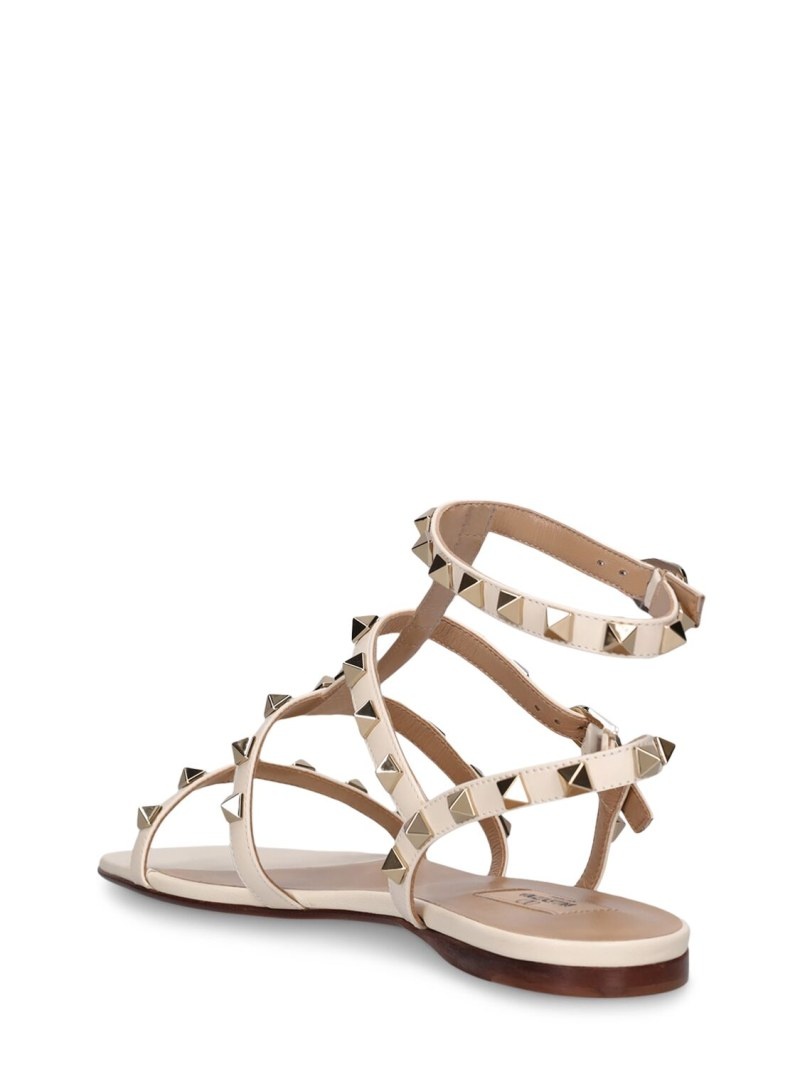 Rockstud leather flats - 4