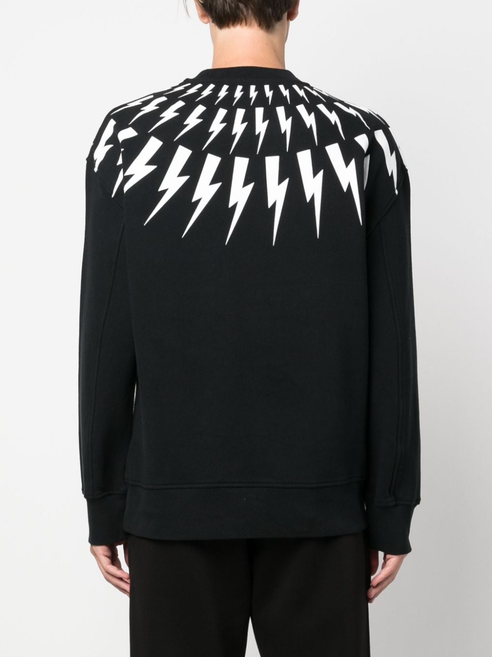 Thunderbolt-print cotton sweatshirt - 7