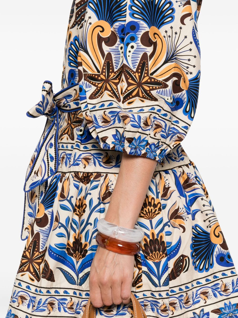 printed belted mini shirt dress - 5