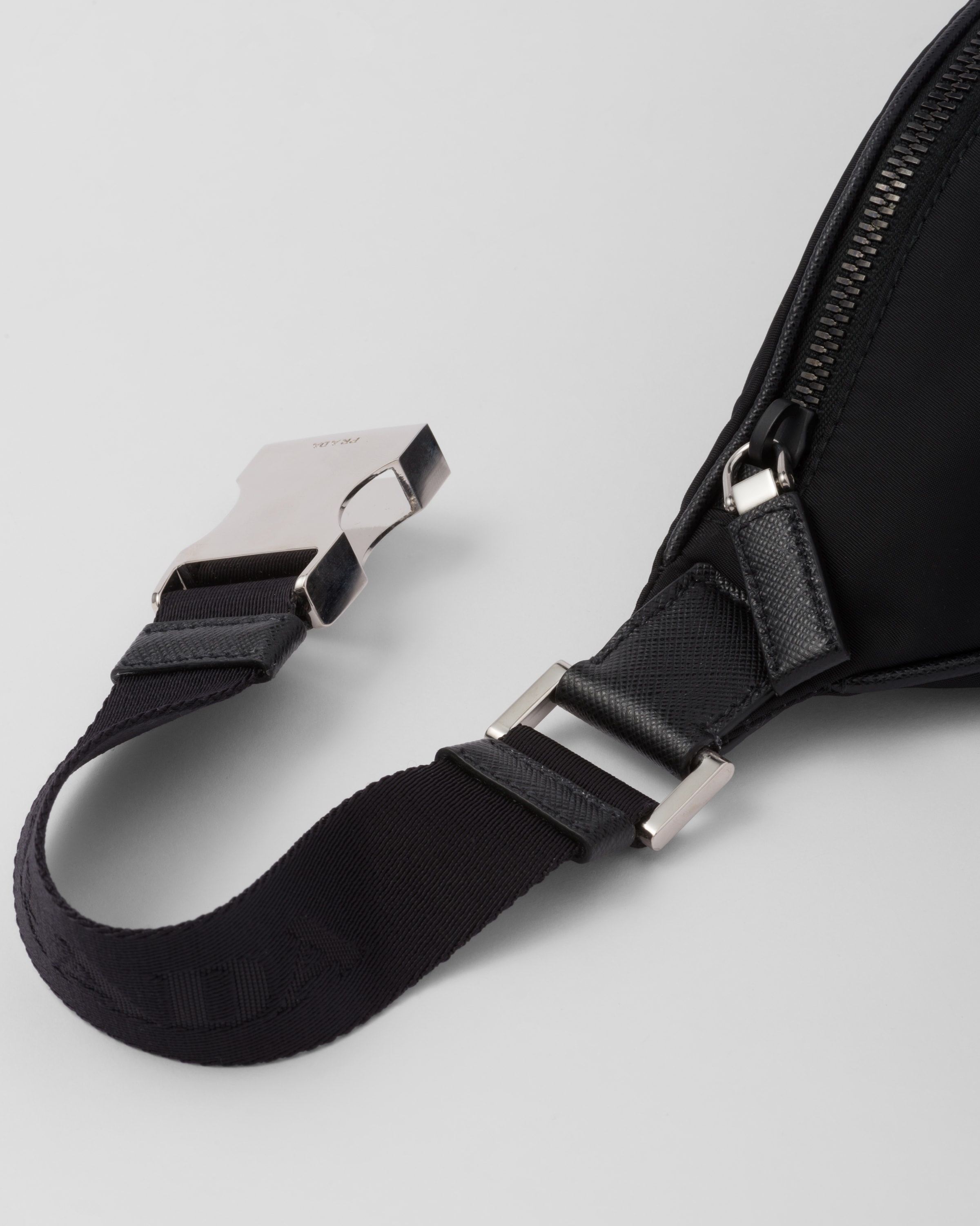 Re-Nylon and Saffiano leather belt bag - 7
