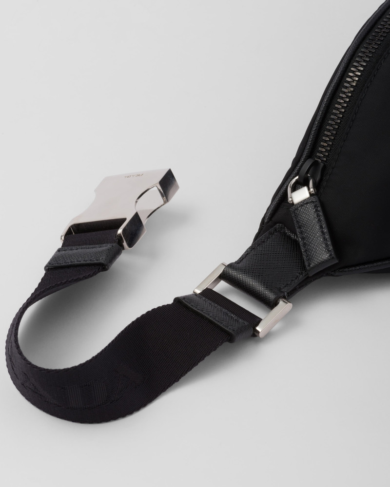 Re-Nylon and Saffiano leather belt bag 7