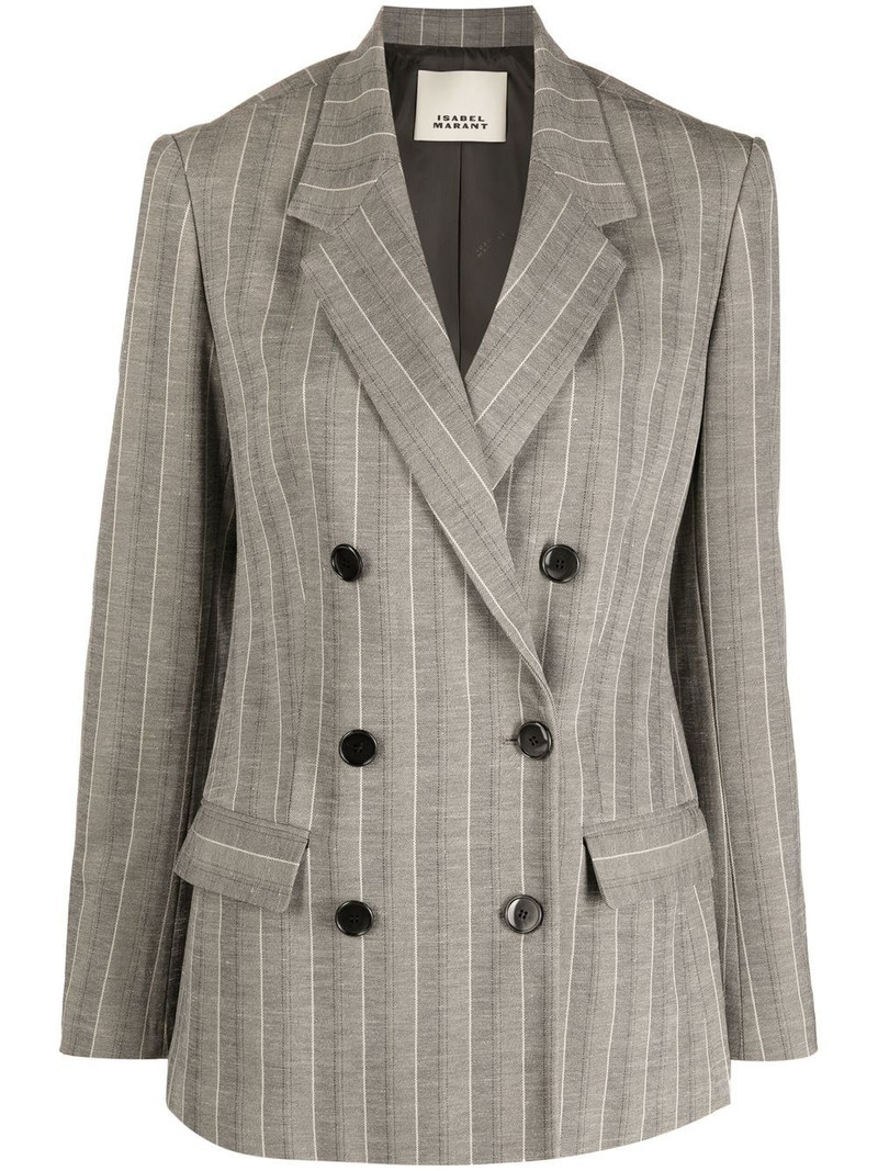 striped double-breasted blazer 1